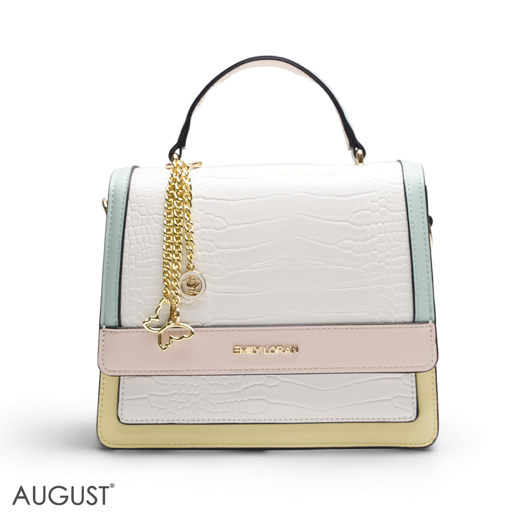 MULTI-COLOUR PASTEL SATCHEL BAG