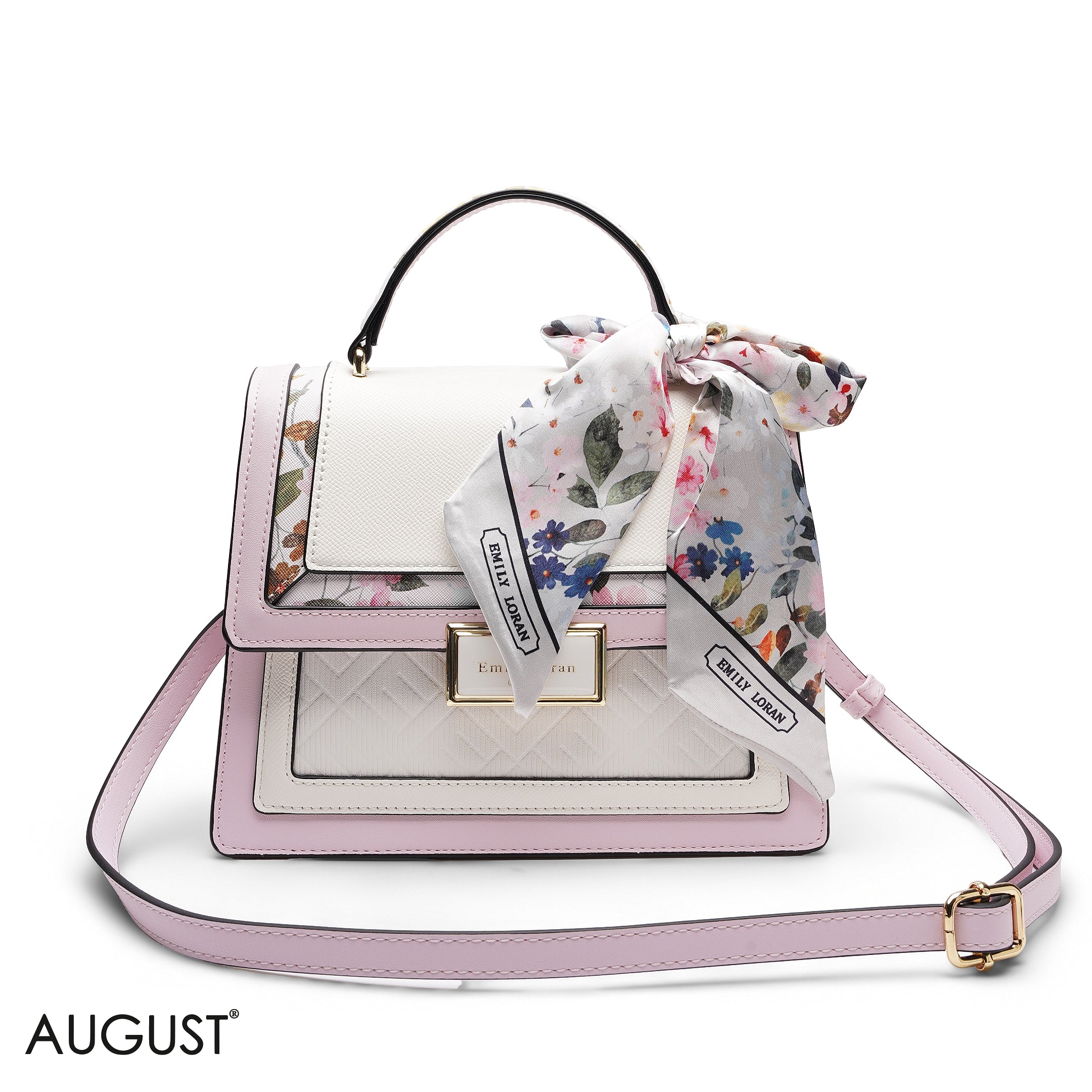 TEXTURED QUILTED SCARF TOP HANDLE BAG