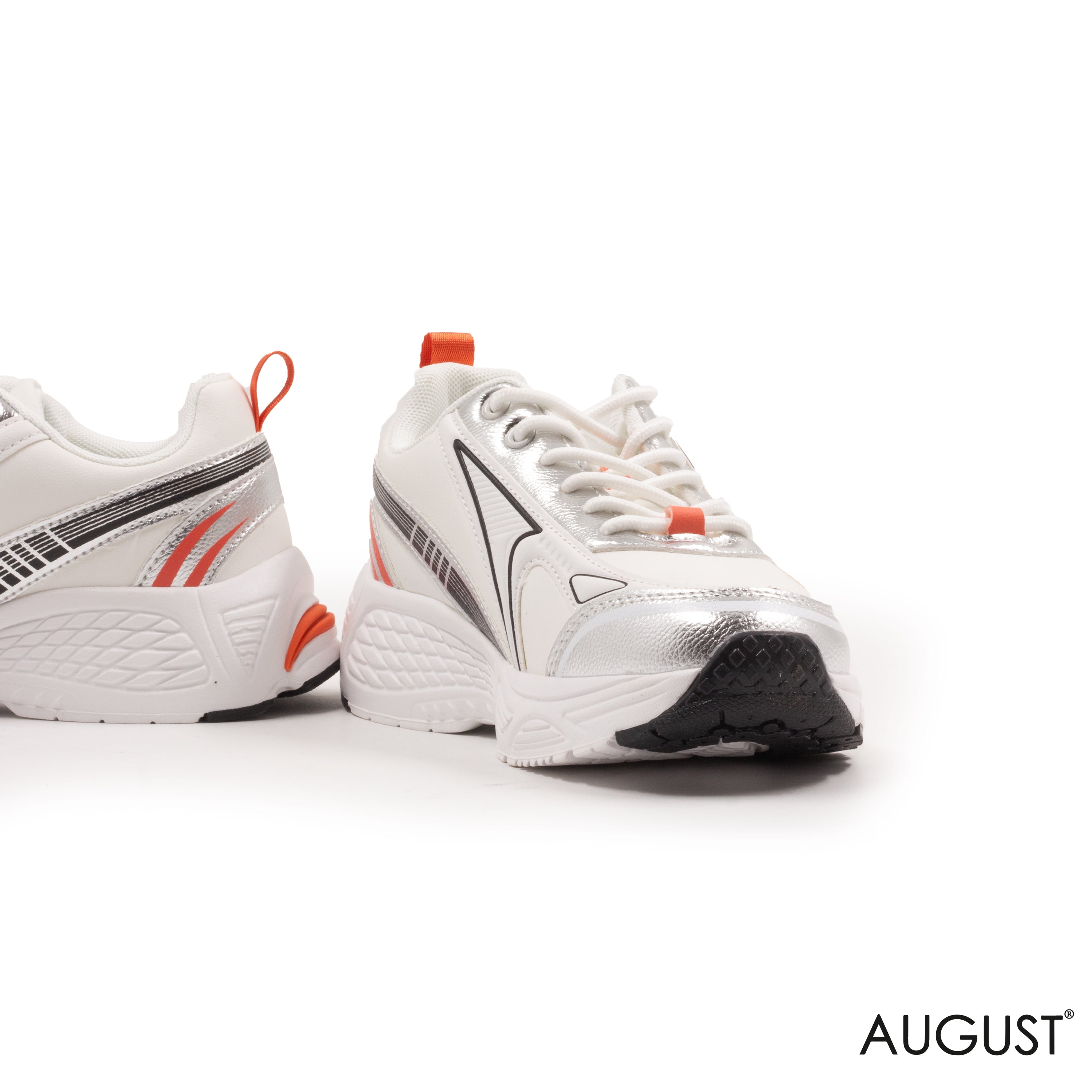 MIXED- COLOR LEATHER SNEAKERS WITH RUBBER SOLE