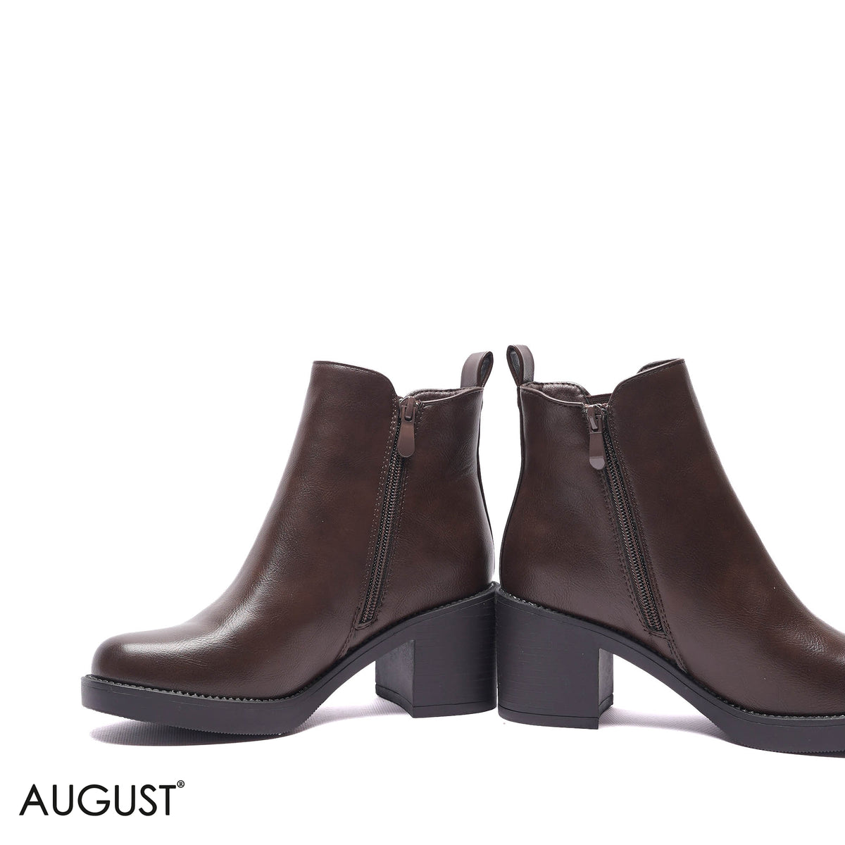 SIDE-ZIP PLATFORM BLOCK HEEL BOOTS
