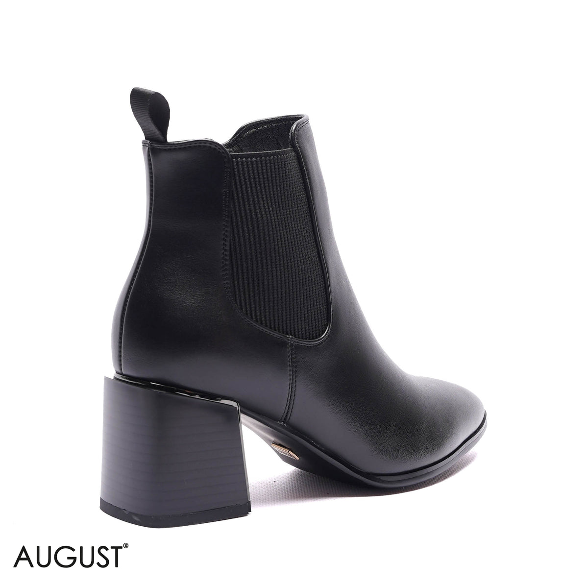 GORE-PANEL POINTED BLOCK HEEL BOOTS