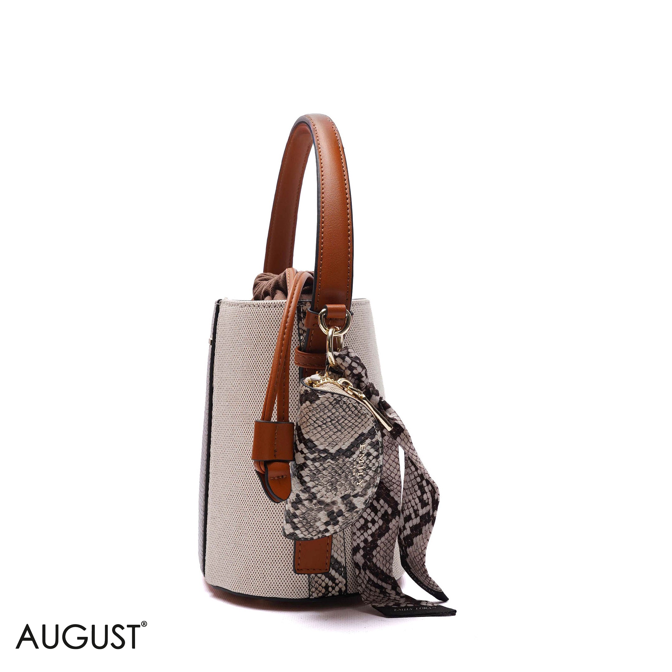 ELEGANT DRAWSTRING BUCKET BAG