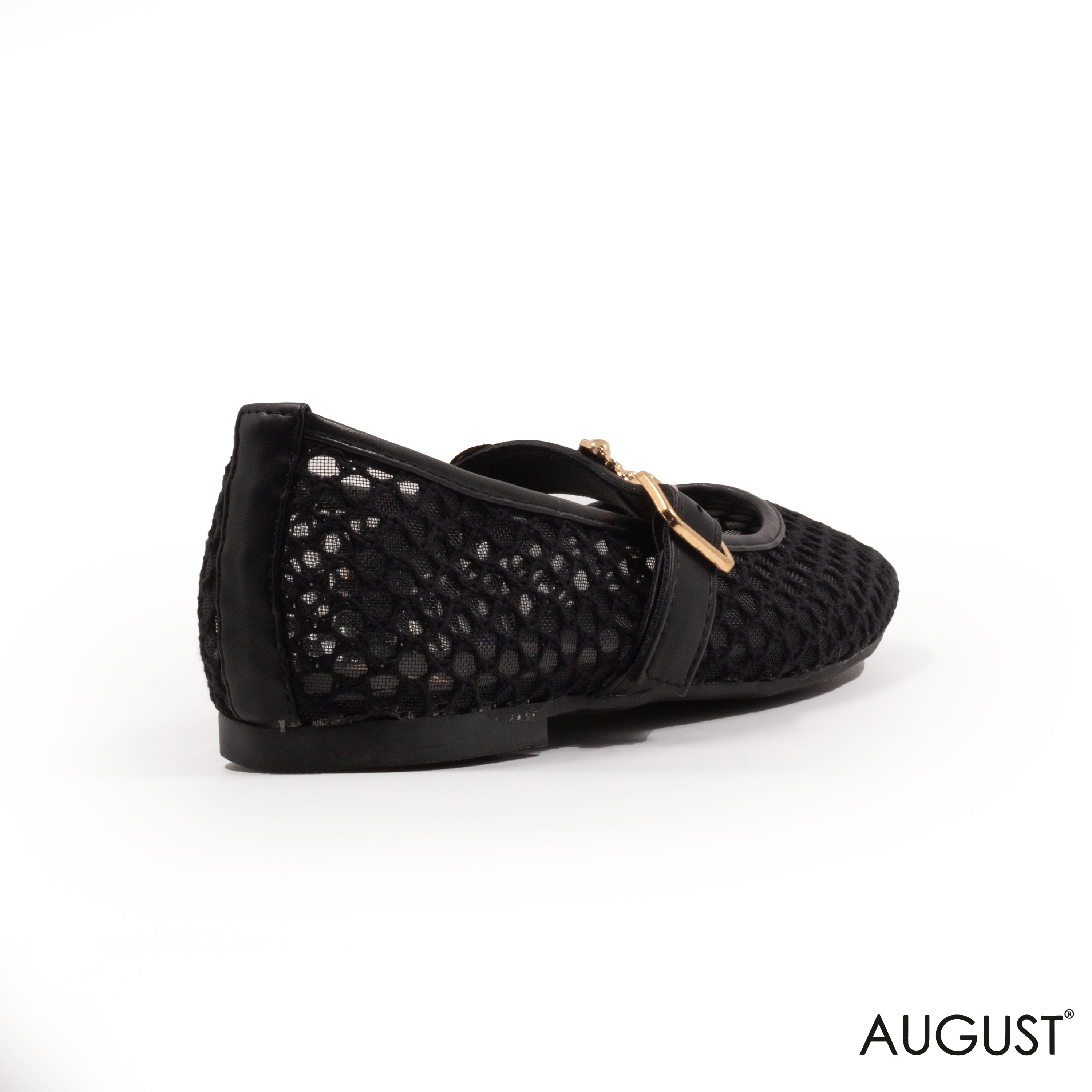 MESH BALLET FLAT WITH SLIDES SEASHELL EMBELLISHMENTS