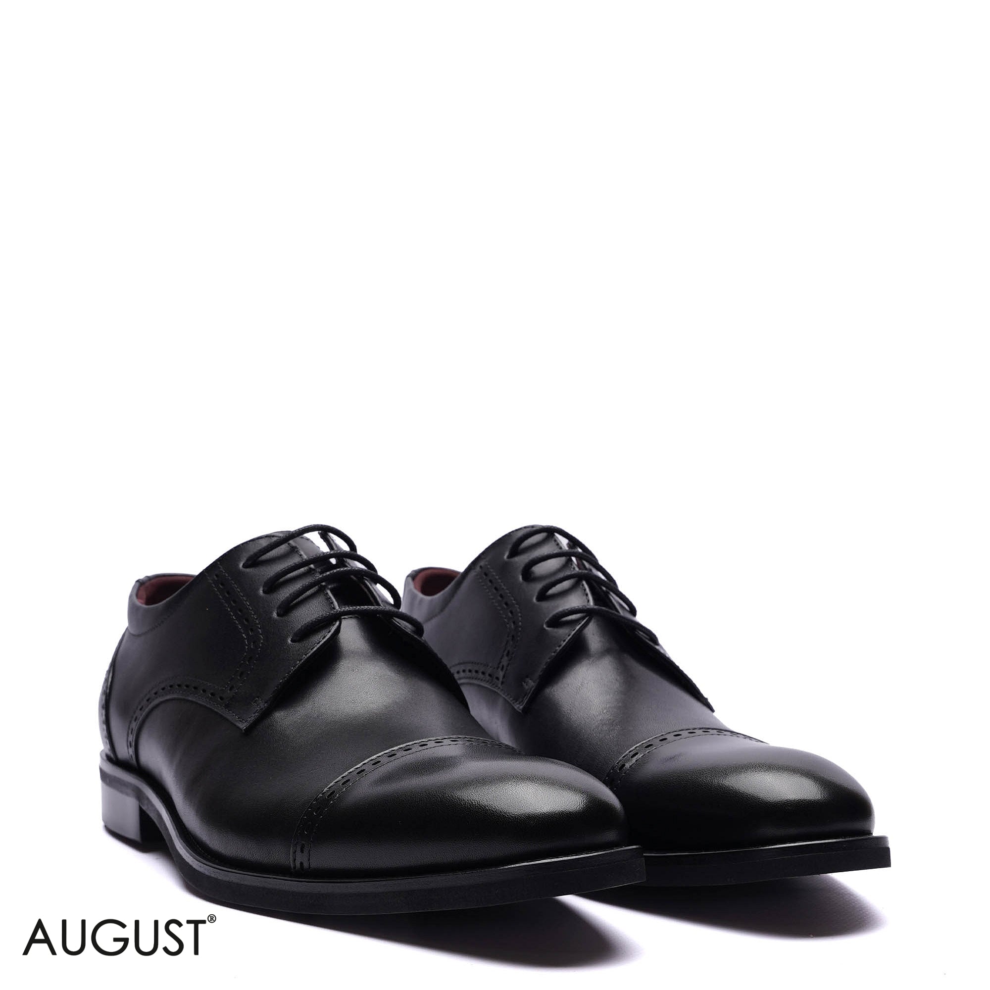 Premium Leather Formal Cap-Toe Derby Shoes