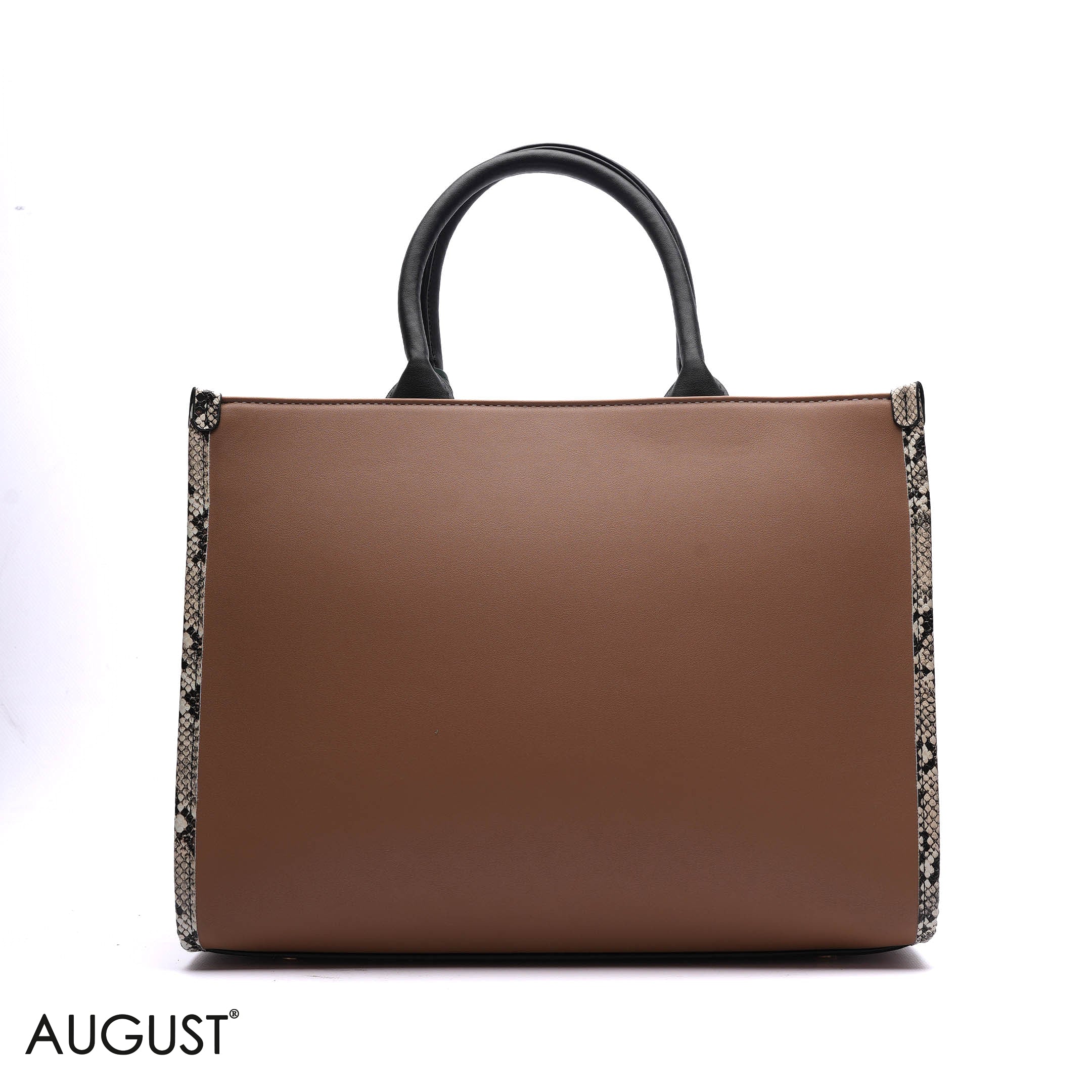 EMBOSSED LOGO TOTE BAG WITH TASSEL CHARM - LARGE