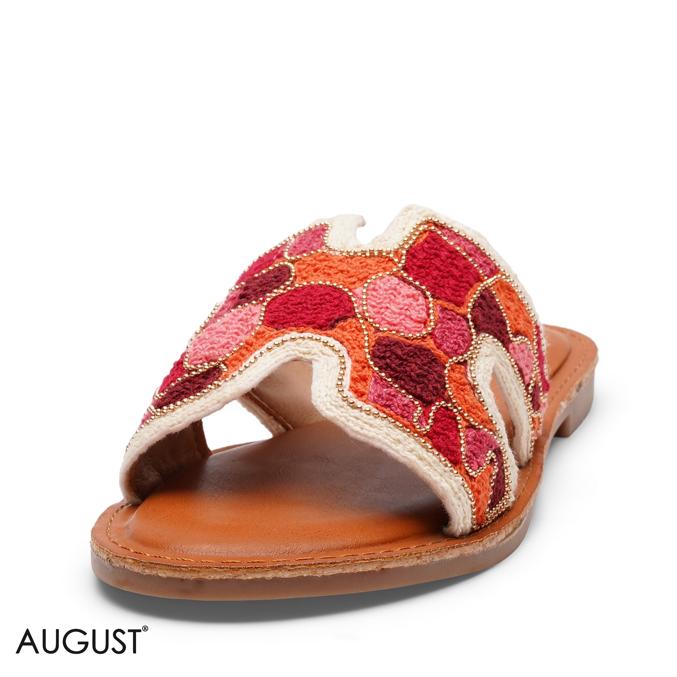 EMBROIDERED CUTOUT TEXTILE SLIPPERS