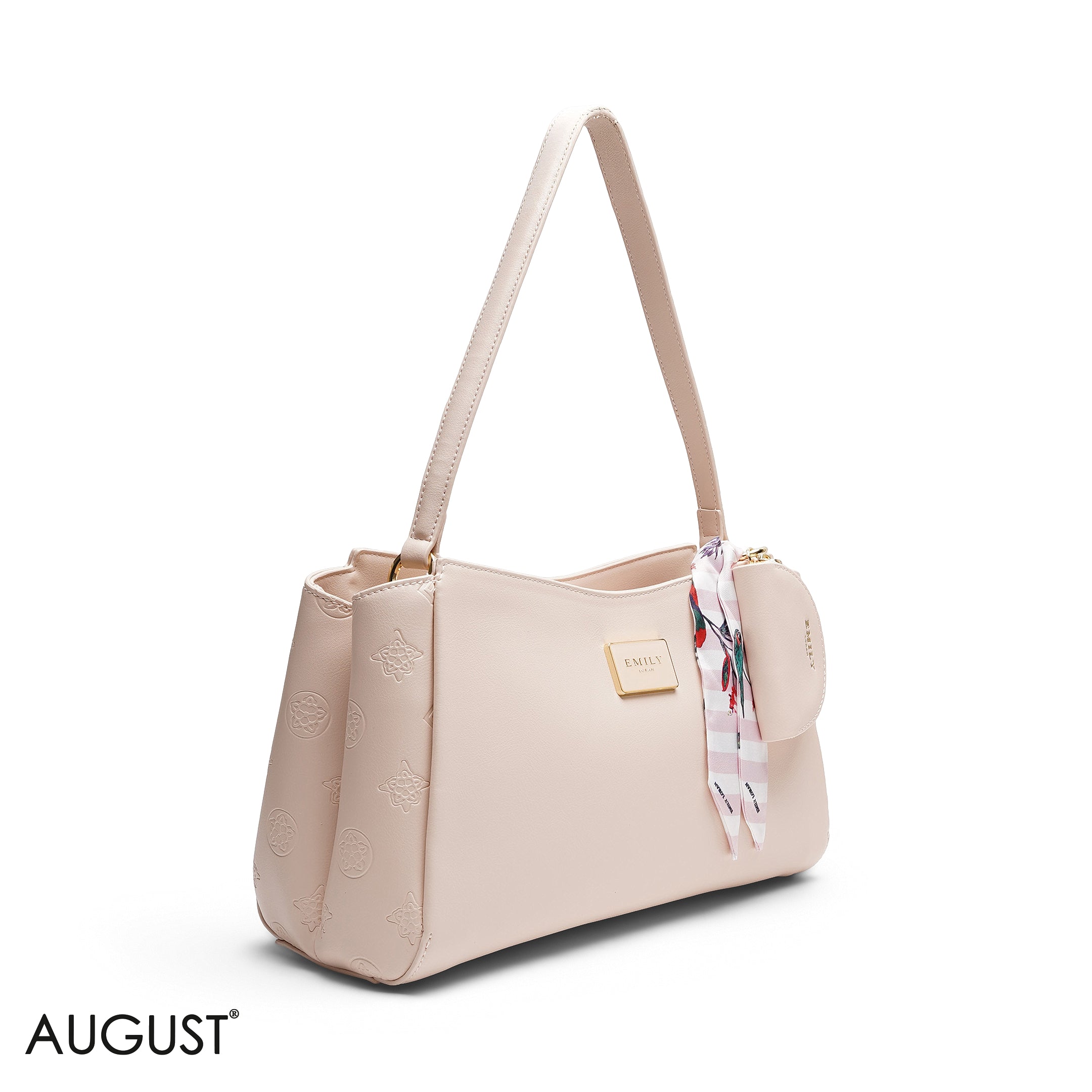 SHOULDER BAG WITH SCARF AND COIN PURSE