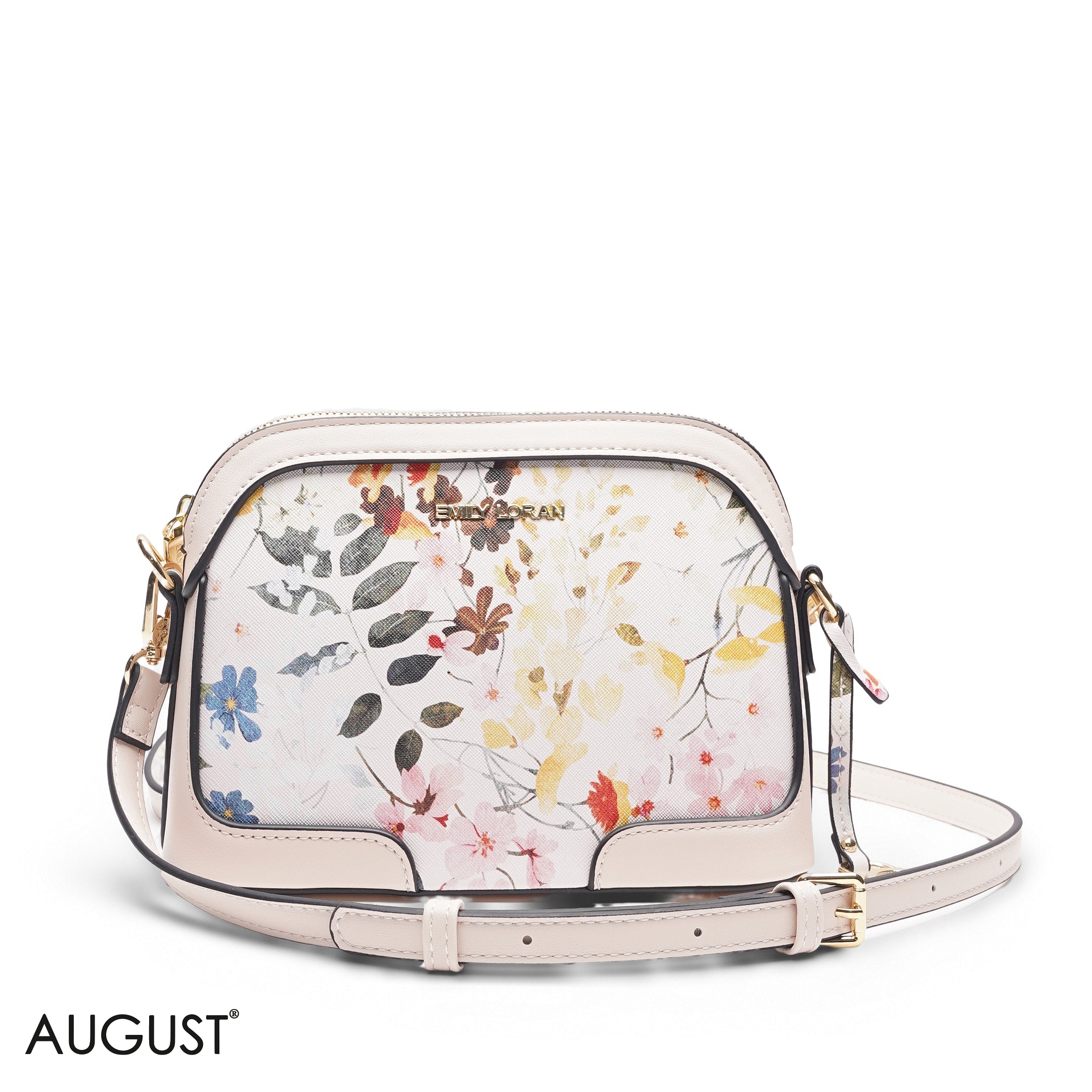 FLORAL WHITE TOP HANDLE BAG