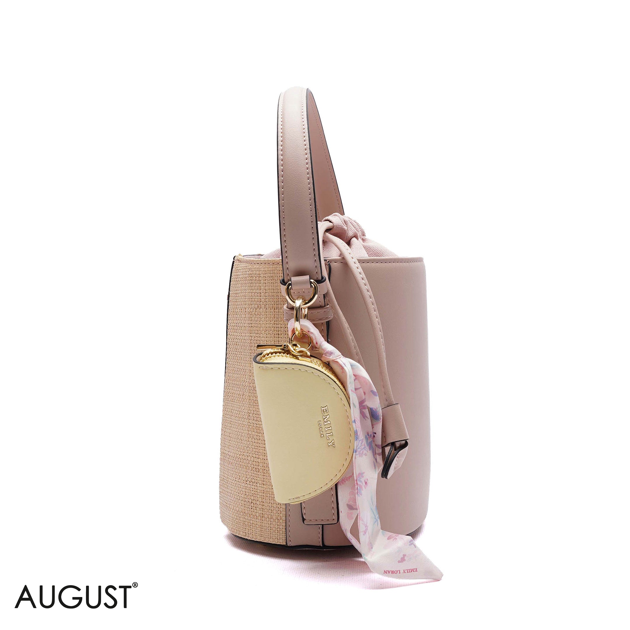 ELEGANT DRAWSTRING BUCKET BAG