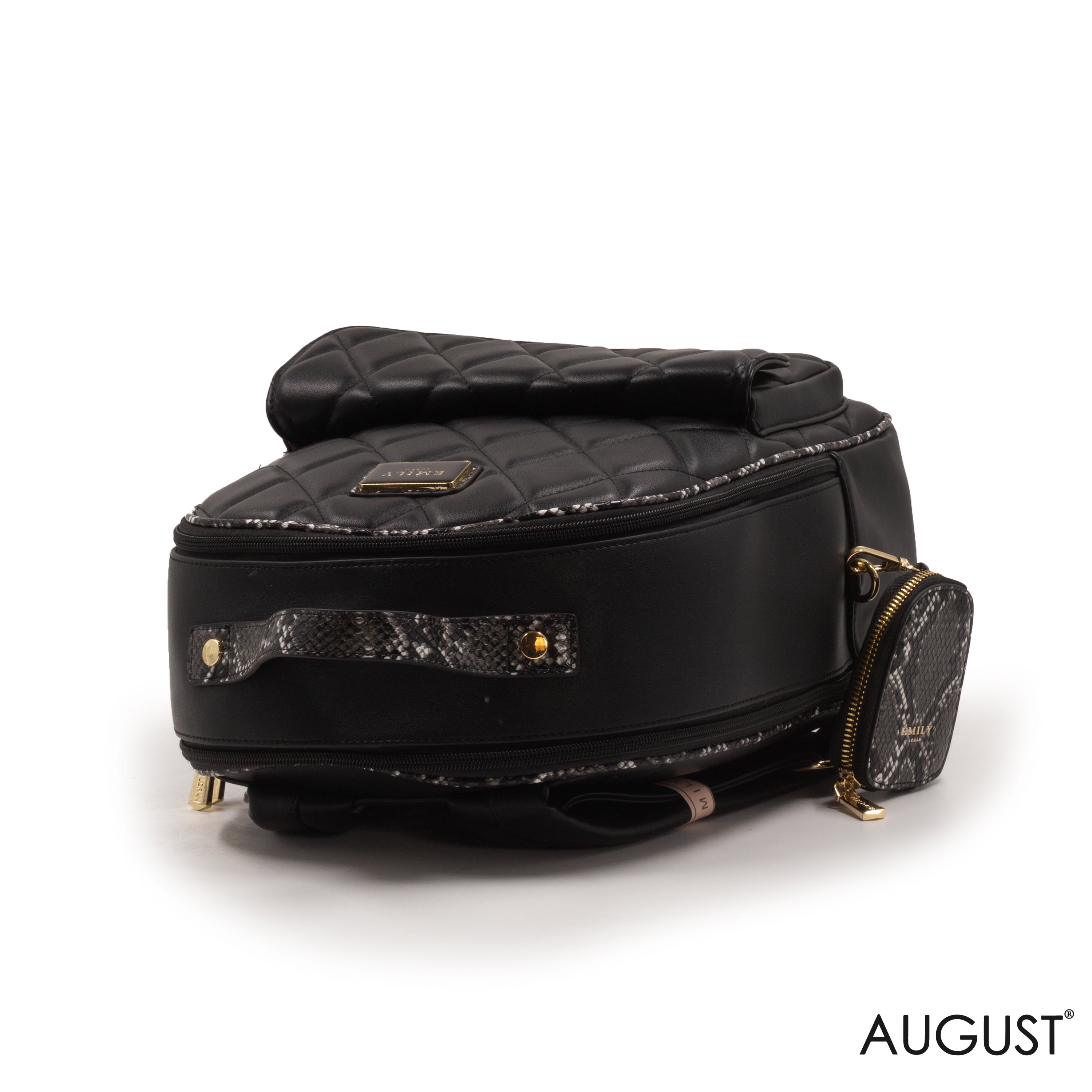 FAUX LEATHER BACKPACK WITH MINI SNAKE WALLET