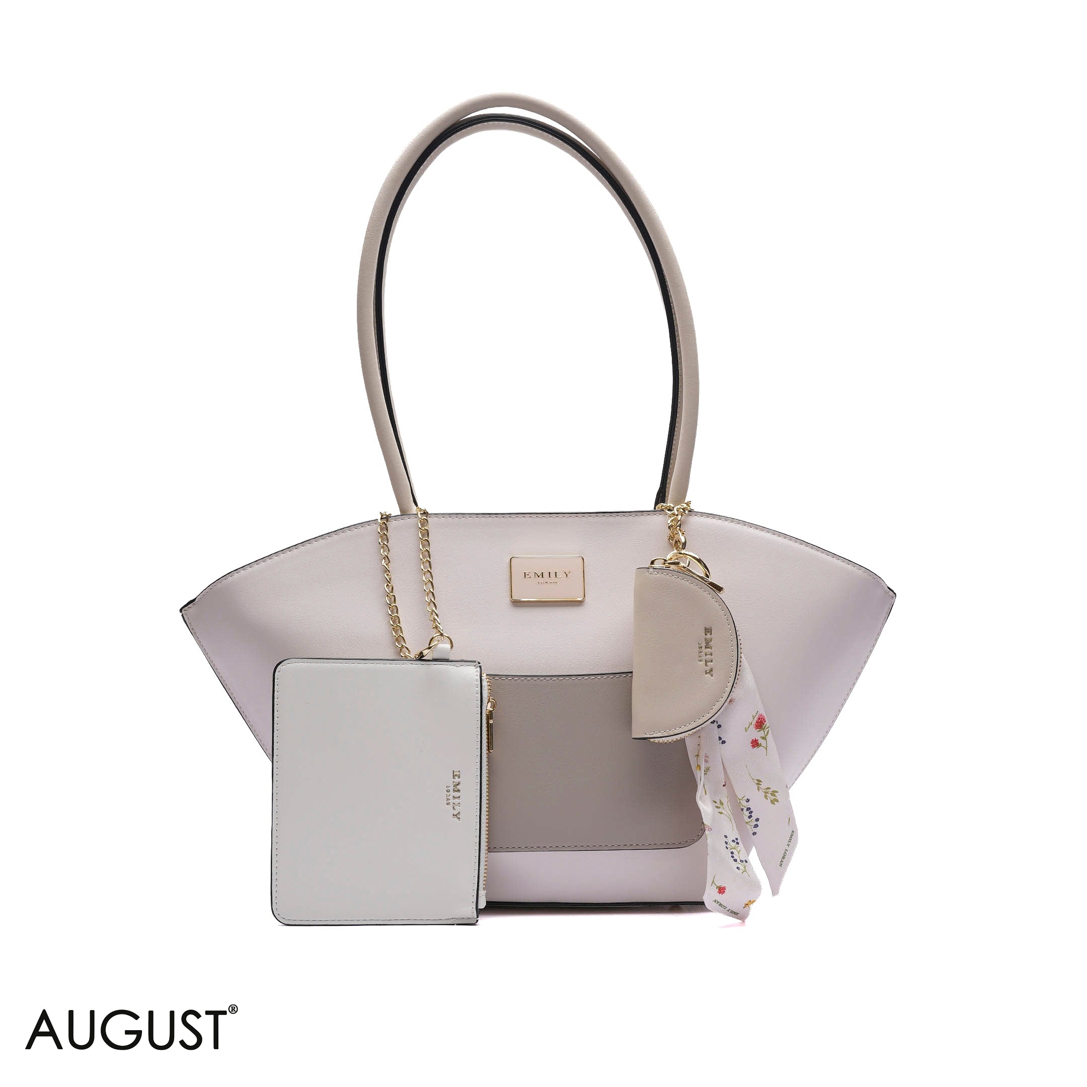 EXPANDABLE SHOULDER BAG WITH POUCH