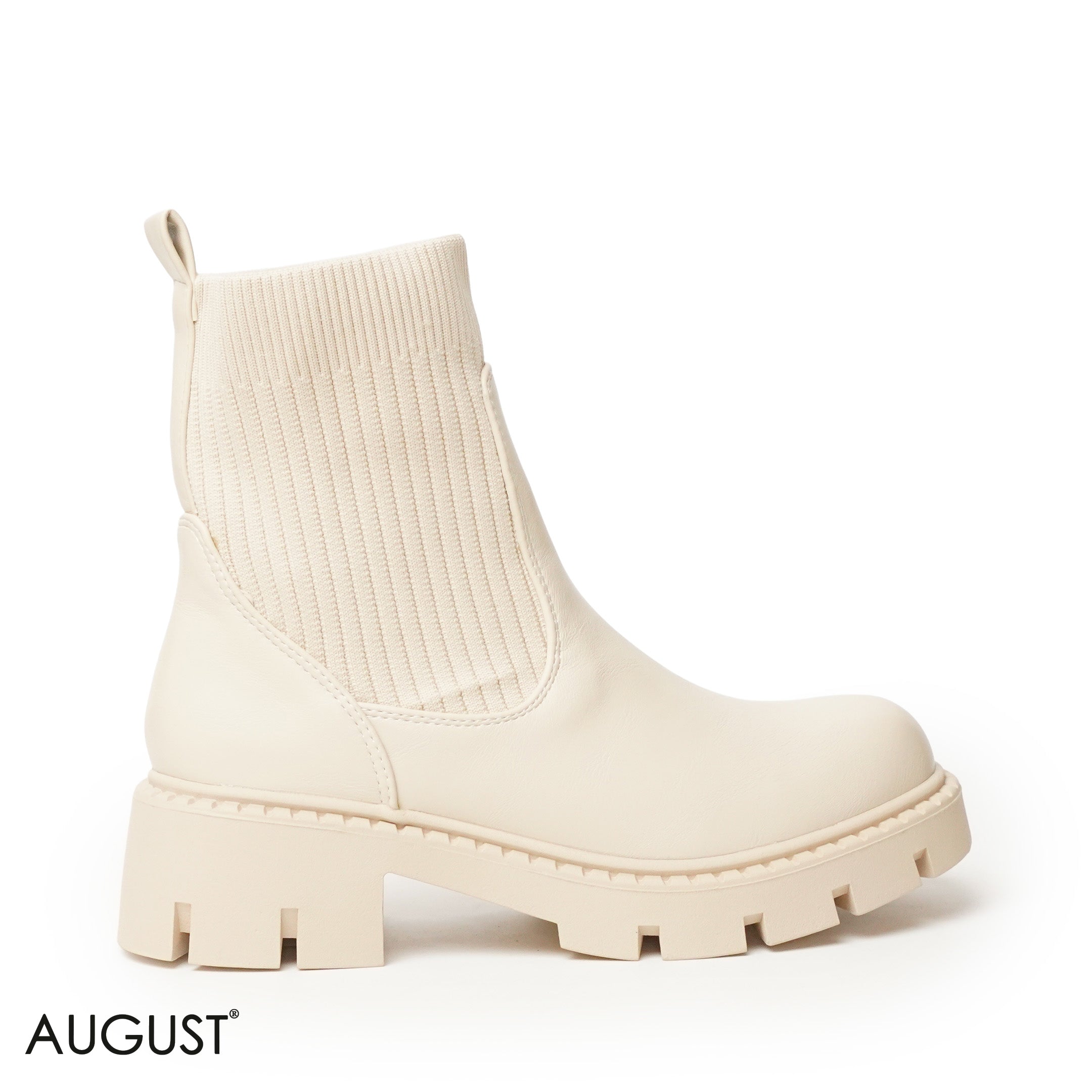 STRETCHY SOCK ANKLE BOOTS WITH CHUNKY SOLE