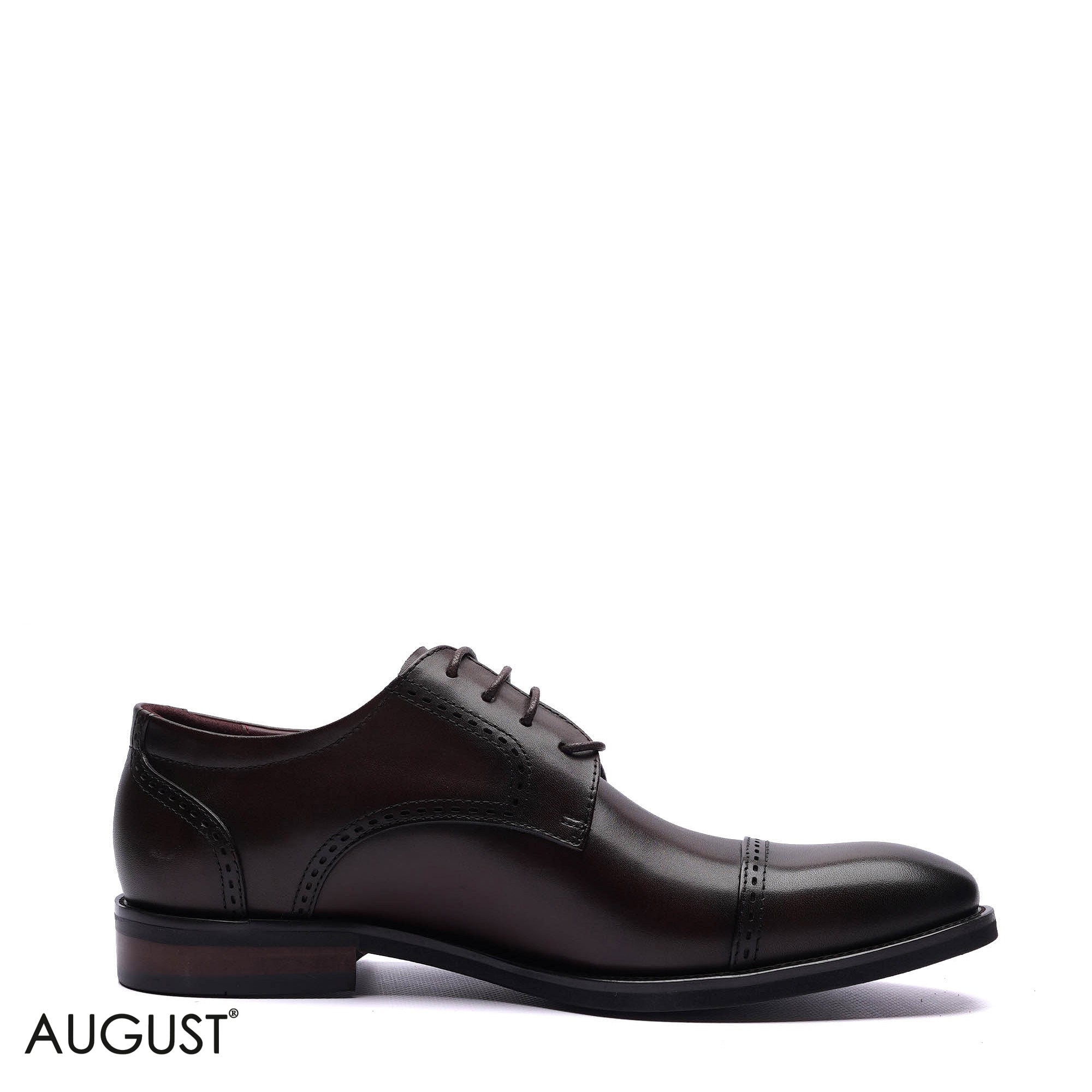 Premium Leather Cap-Toe Derby Shoes