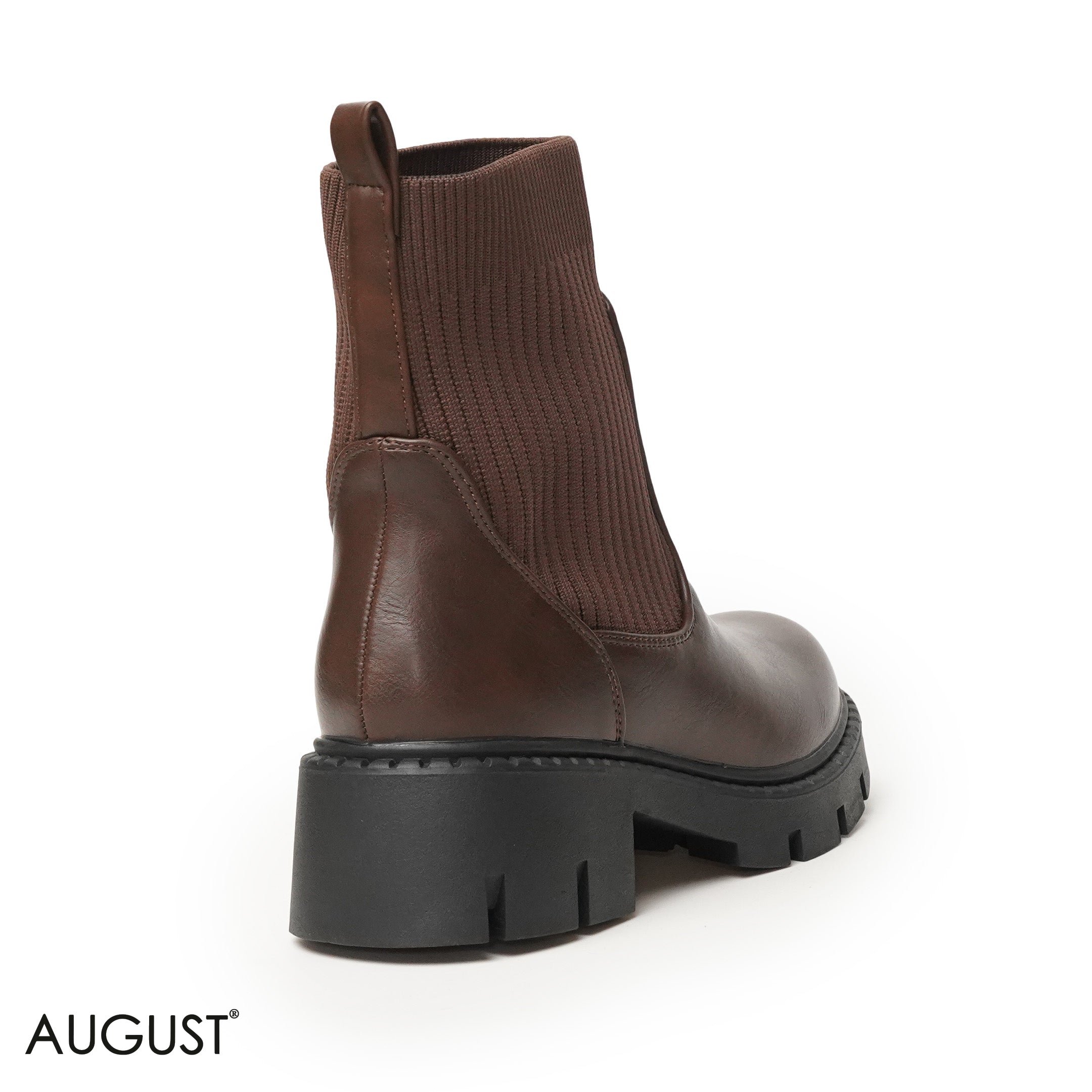 STRETCHY SOCK ANKLE BOOTS WITH CHUNKY SOLE