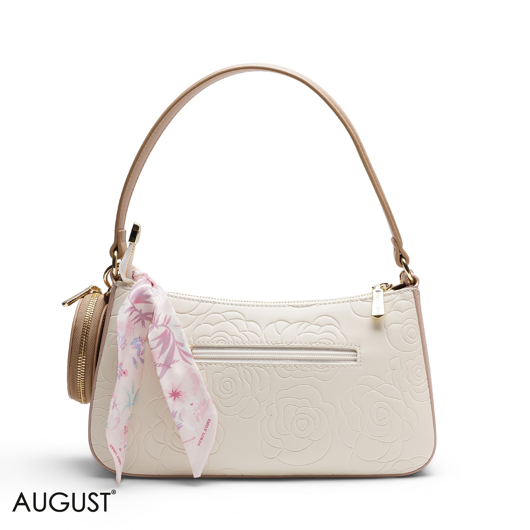 EMBOSSED MULTI-POUCH SHOULDER BAG SET