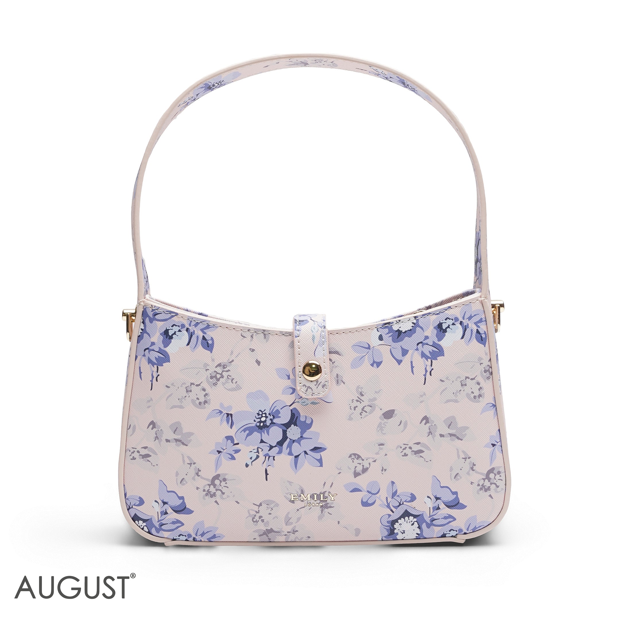 LAVENDER FLORAL BAGUETTE BAG