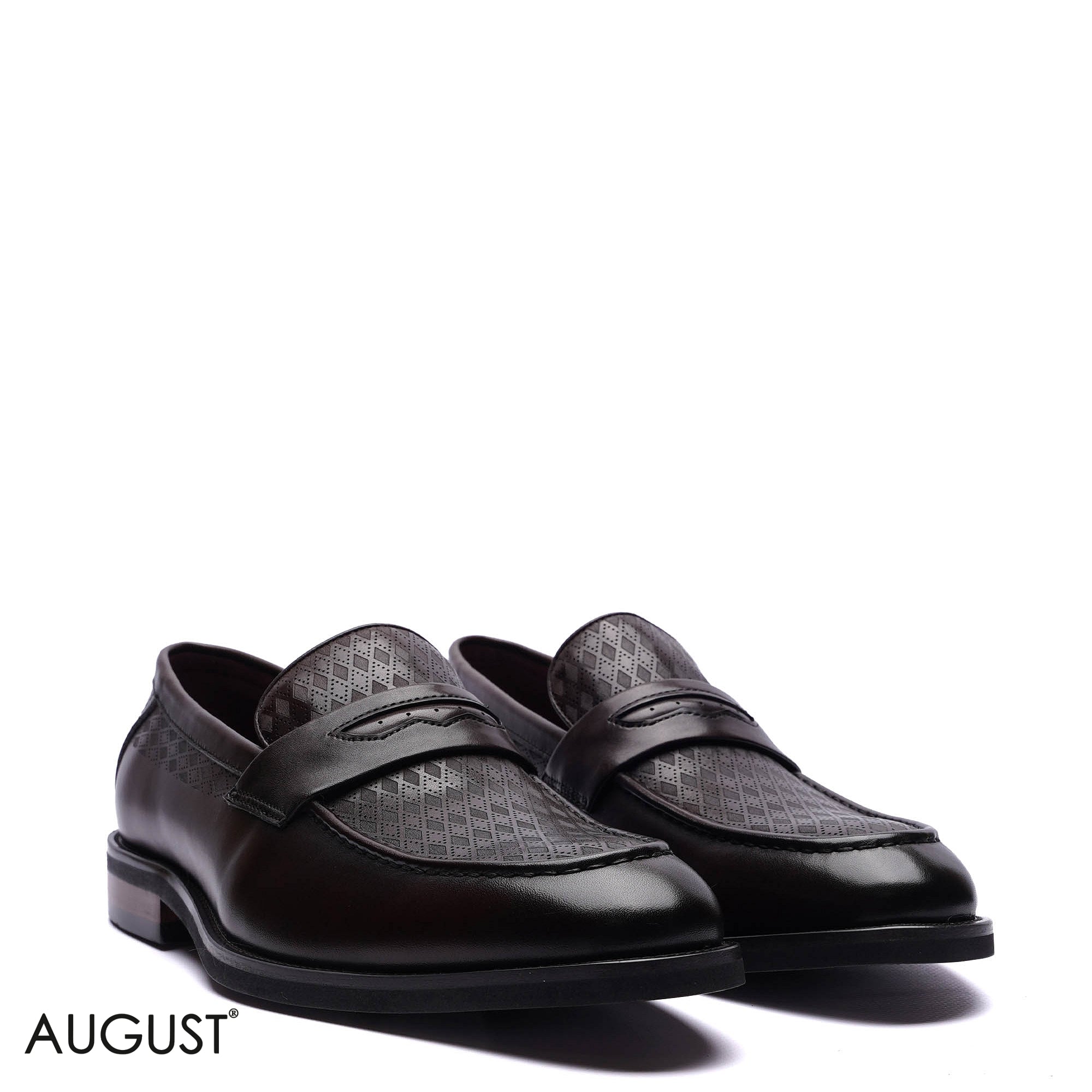 Premium Leather Textured Penny Loafers