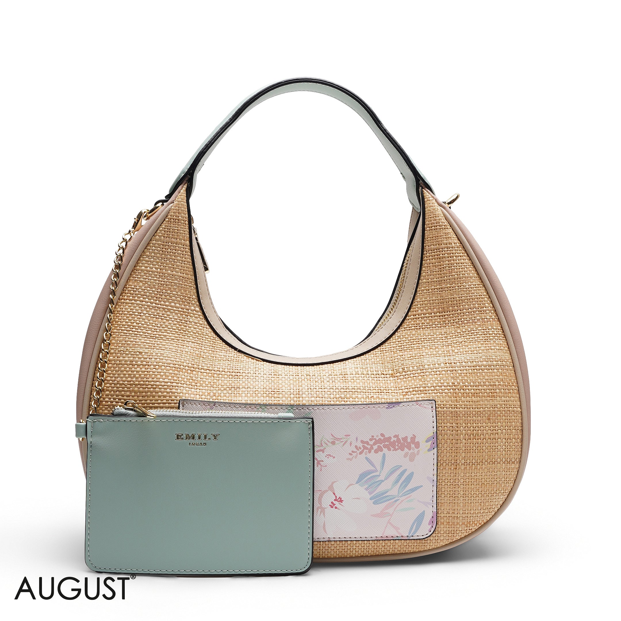 HOBO BAG WITH POUCH AND WEBBING STRAP