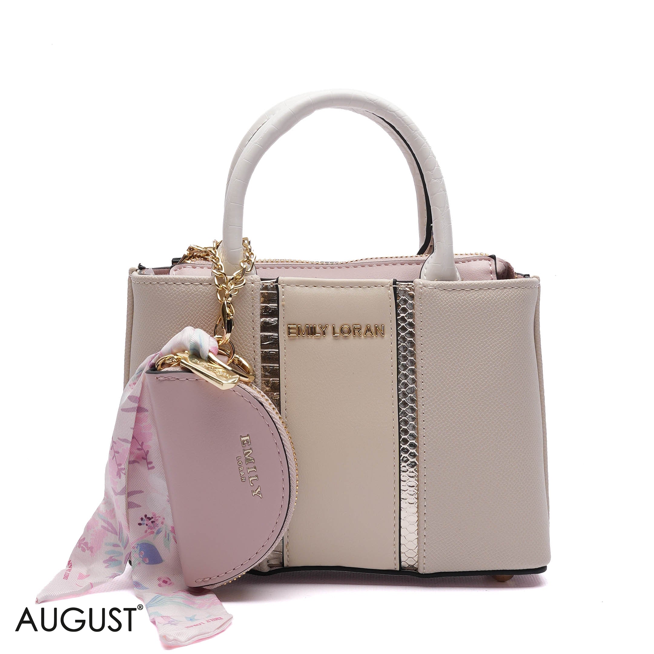 PANELLED HANDBAG WITH COIN POUCH - SMALL