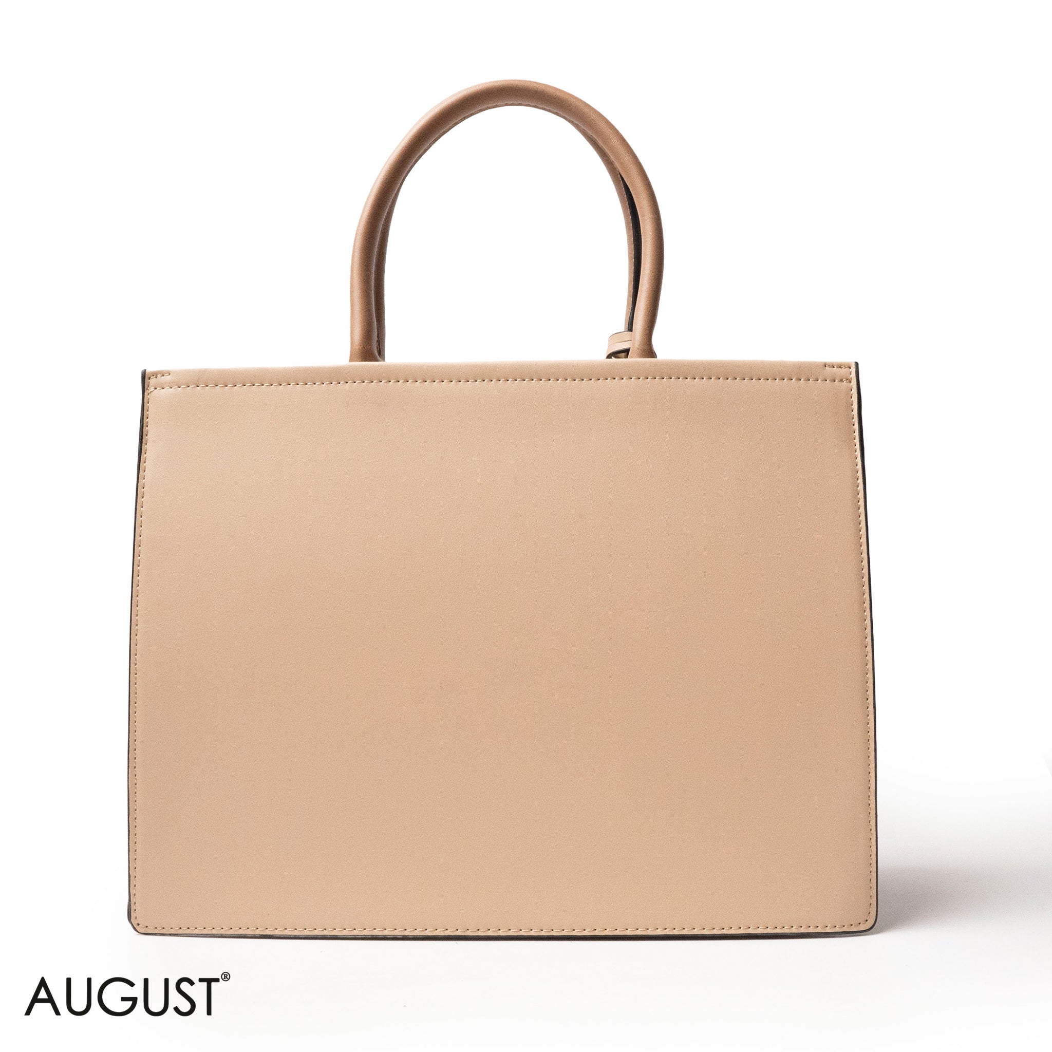 LEATHER HANDBAG WITH SNAKE DETAIL TOUCH -LARGE