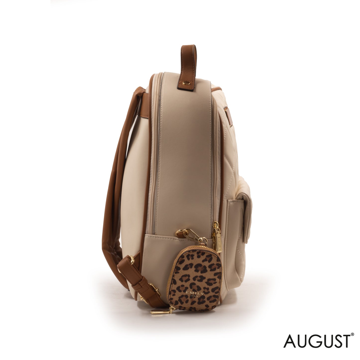 FAUX LEATHER BACKPACK WITH MINI TIGER WALLET