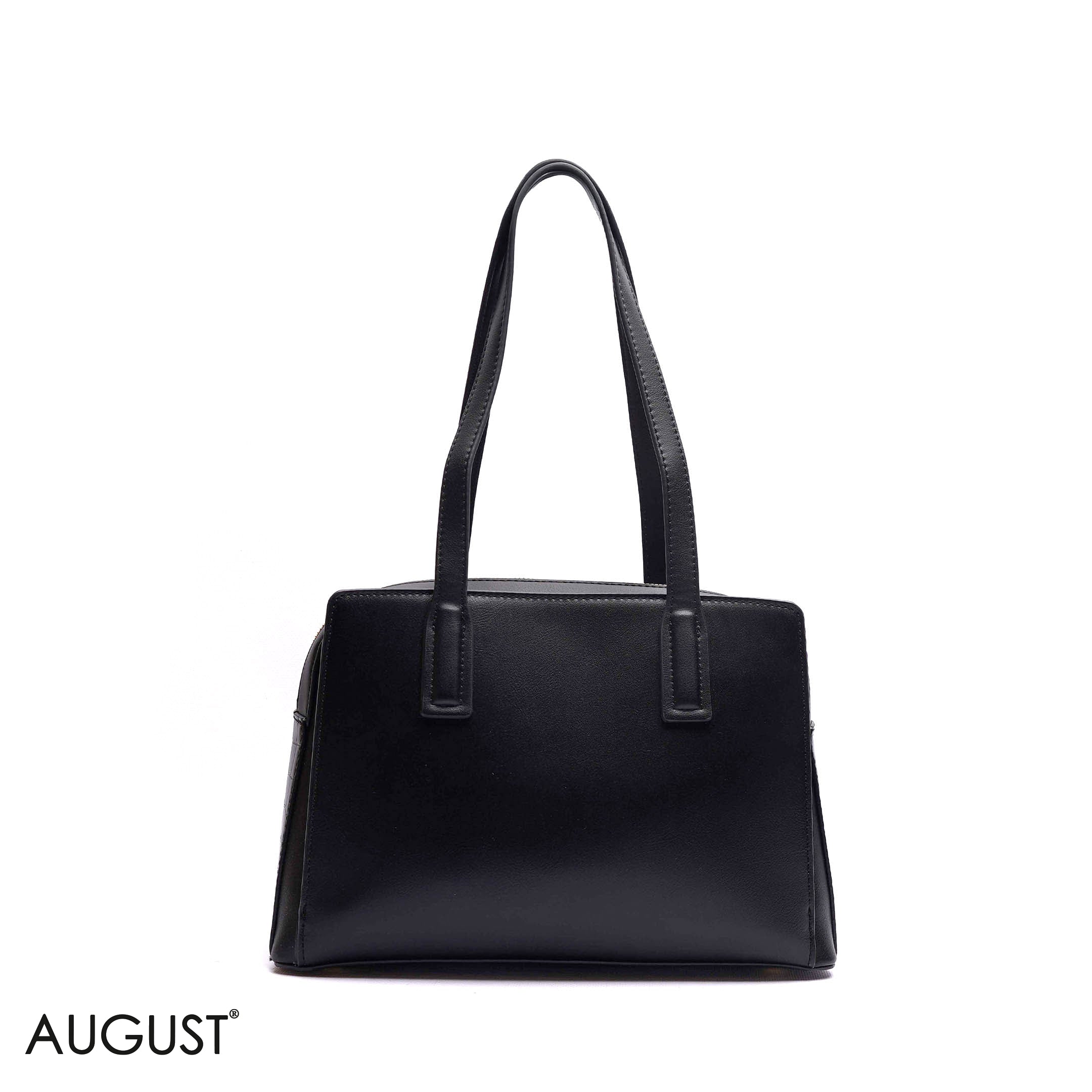 EMBOSSED FLORAL HANDBAG WITH POUCH - MED