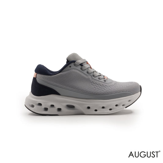 RUNNING SHOES WITH A CUSHIONED FOOTBED AND RUBBER OUTSOLE