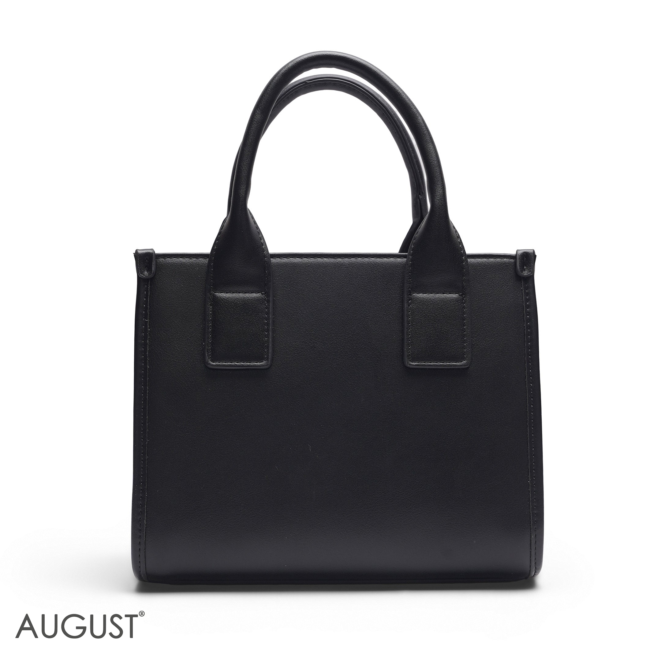 BLACK SEQUIN FLORAL TOTE WITH ROUND POUCH