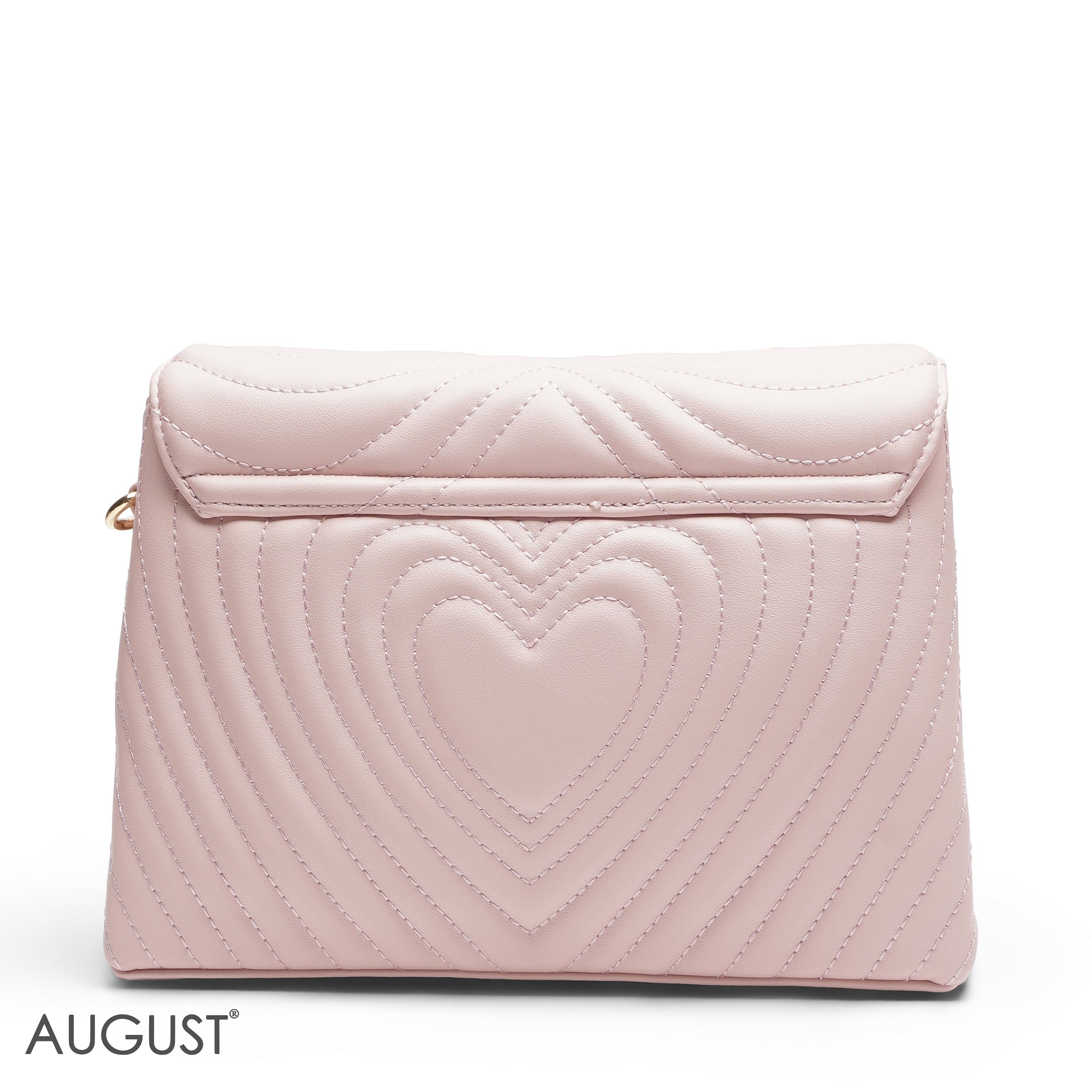 PINK EMILY EMBOSSED LOGO TRAPEZE BAG - MED
