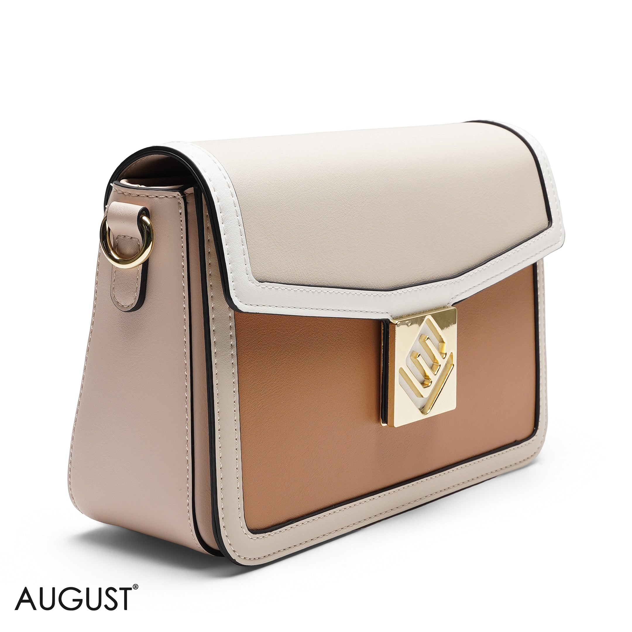 PANELLED FLAP CROSSBODY BAG