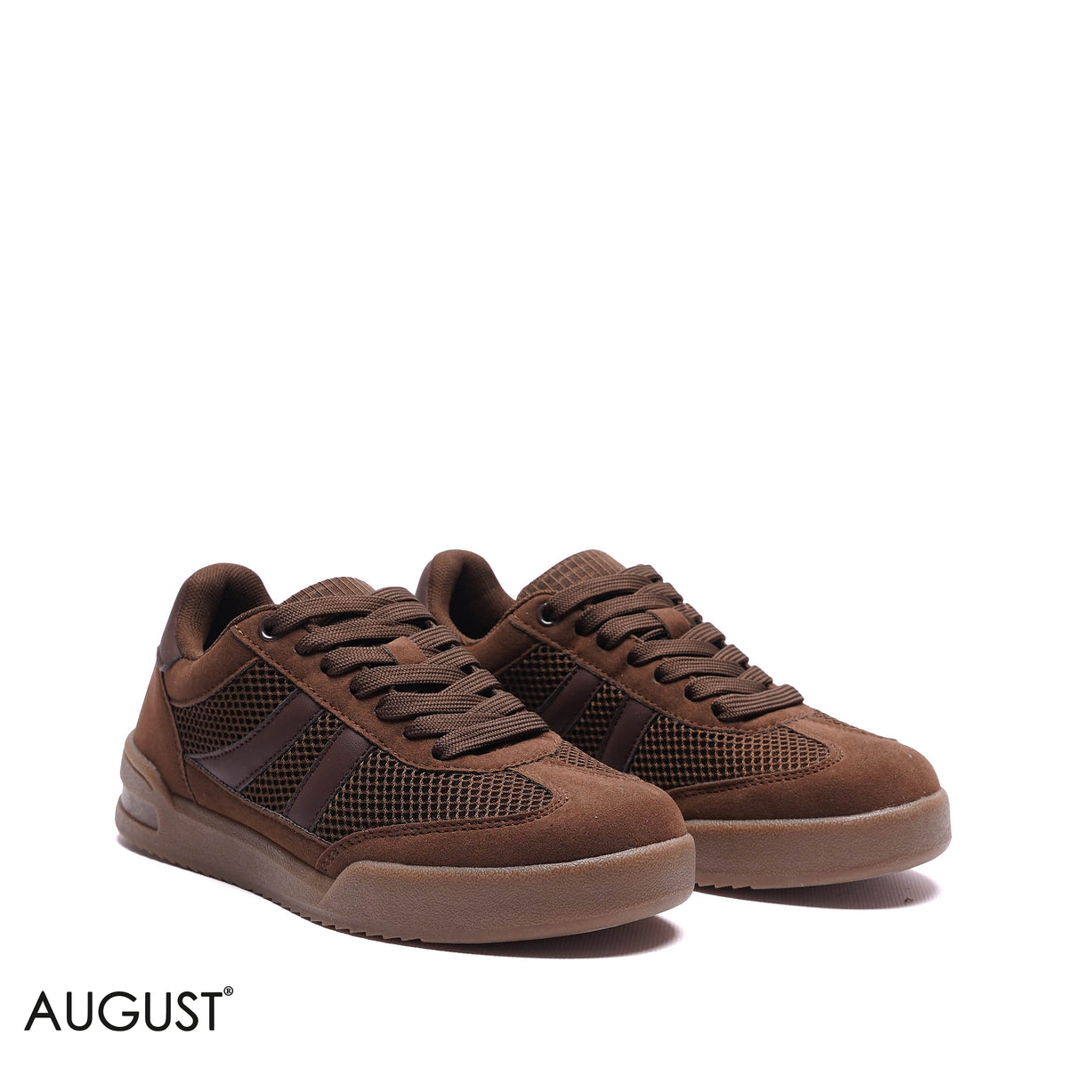 MESH SUEDE LOW-TOP SNEAKERS