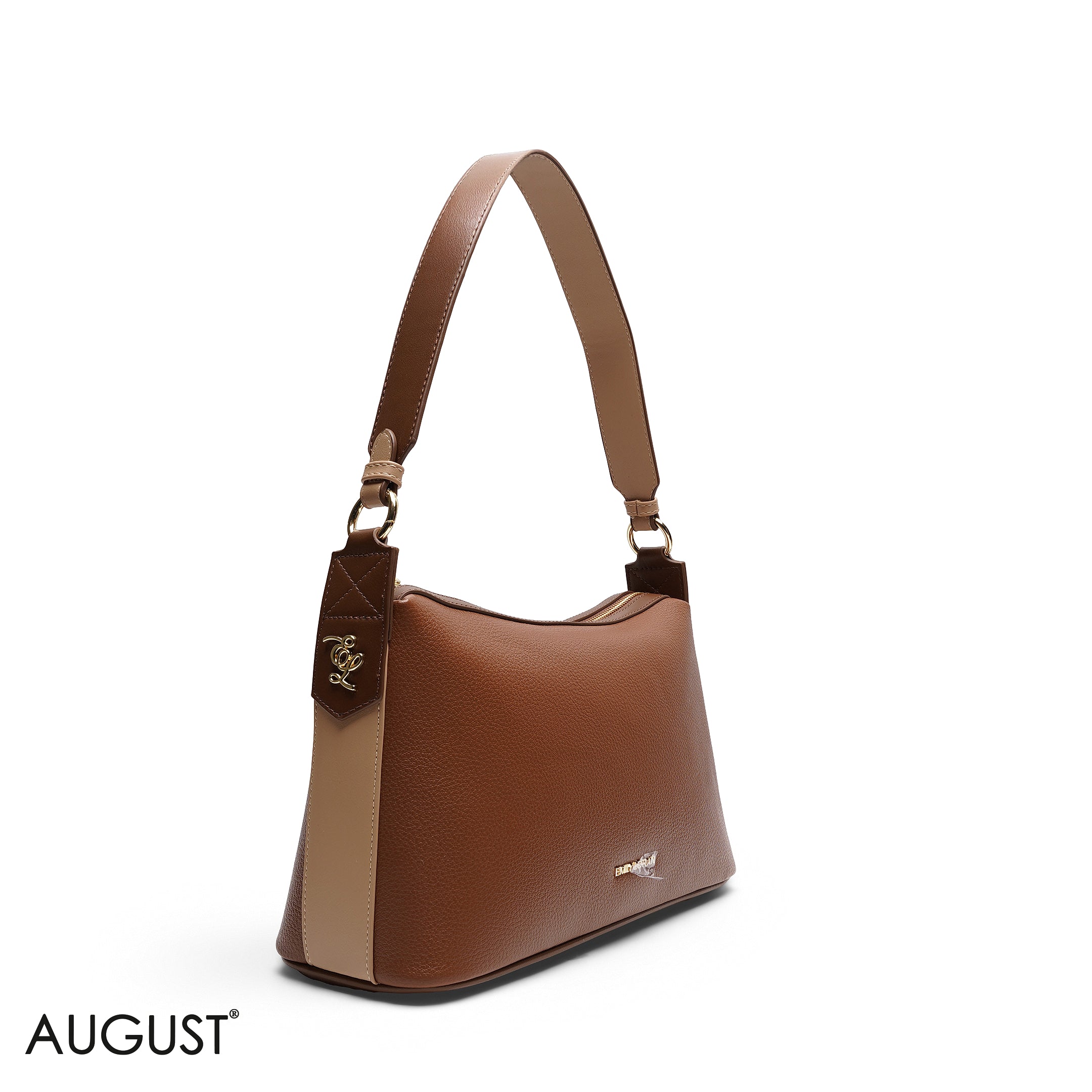 GRAINED RECTANGULAR SHOULDER BAG