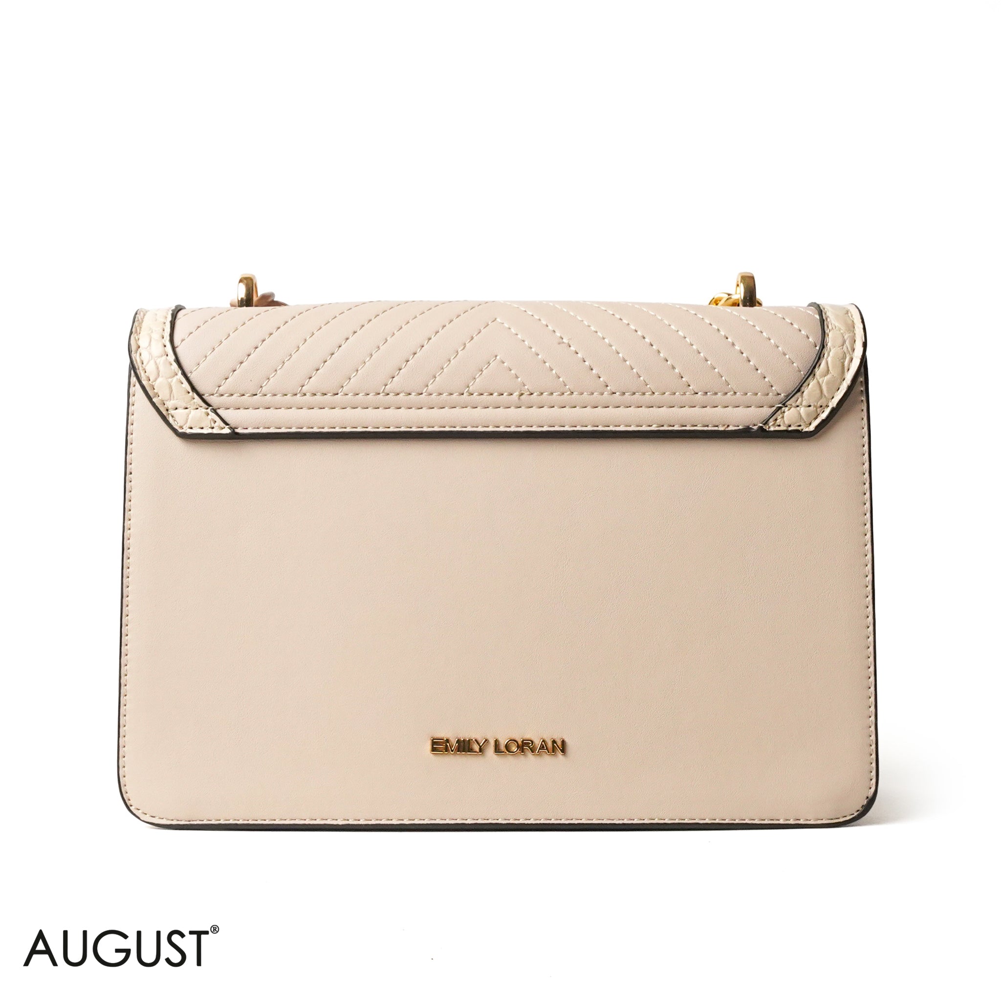 BEIGE CROSS BAG WITH SIMPLE BUFF DETAIL - MED
