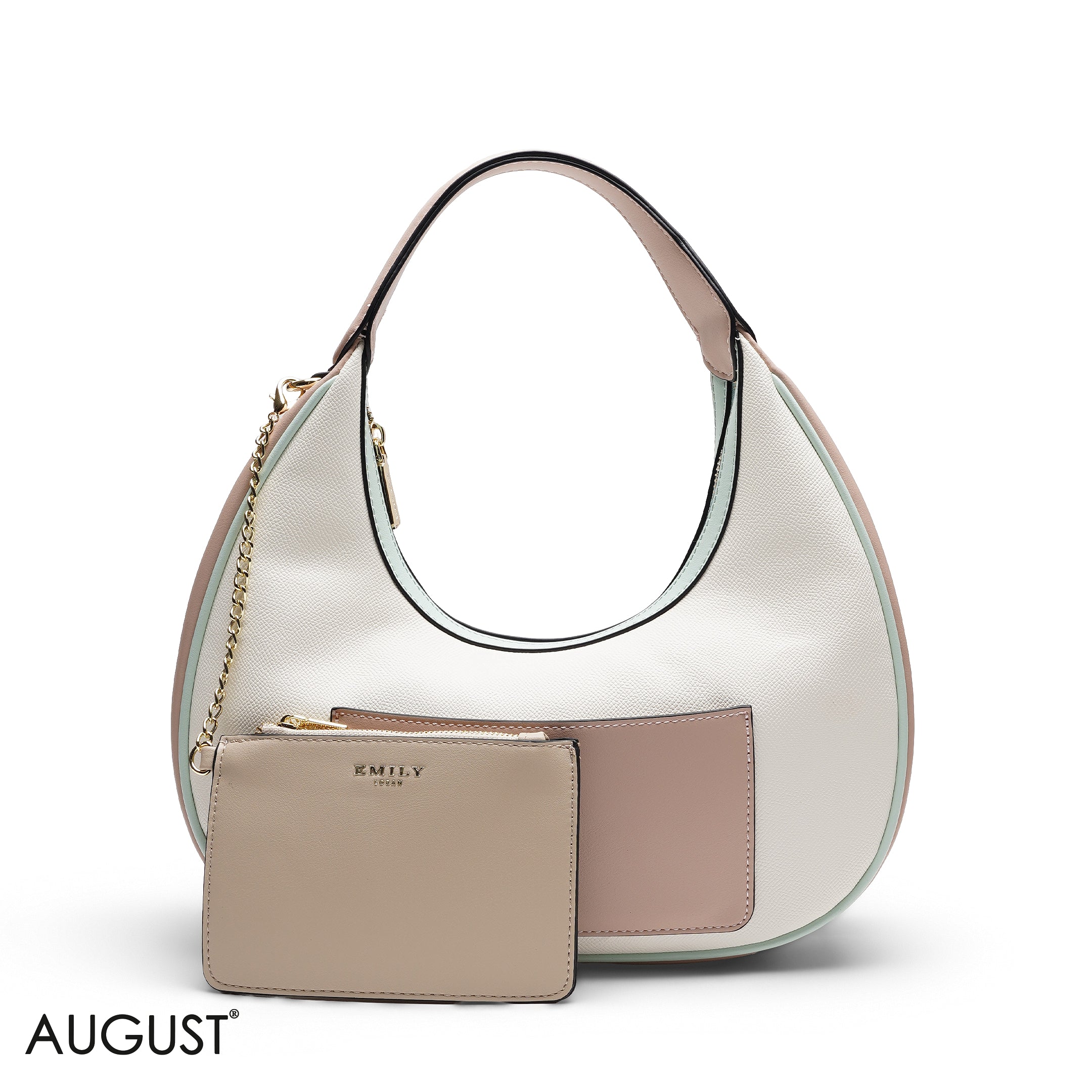 HOBO BAG WITH POUCH AND WEBBING STRAP