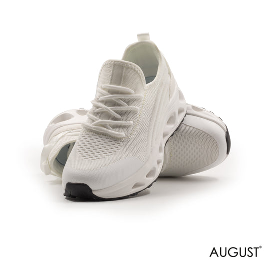 KNIT UPPER SNEAKERS CUSHIONED MIDSOLE, RUBBER OUTSOLE