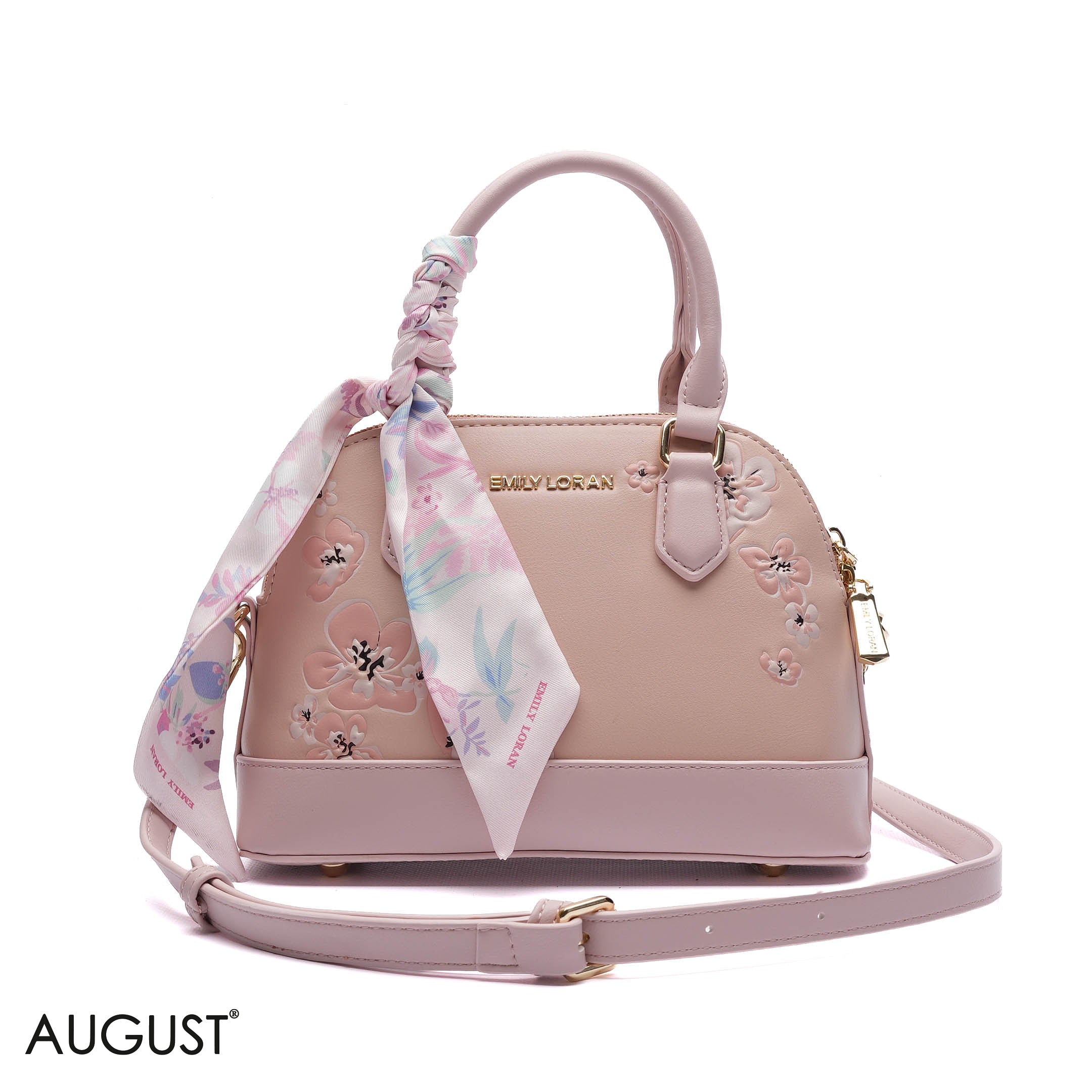 FLORAL DOME HANDBAG WITH SCARF