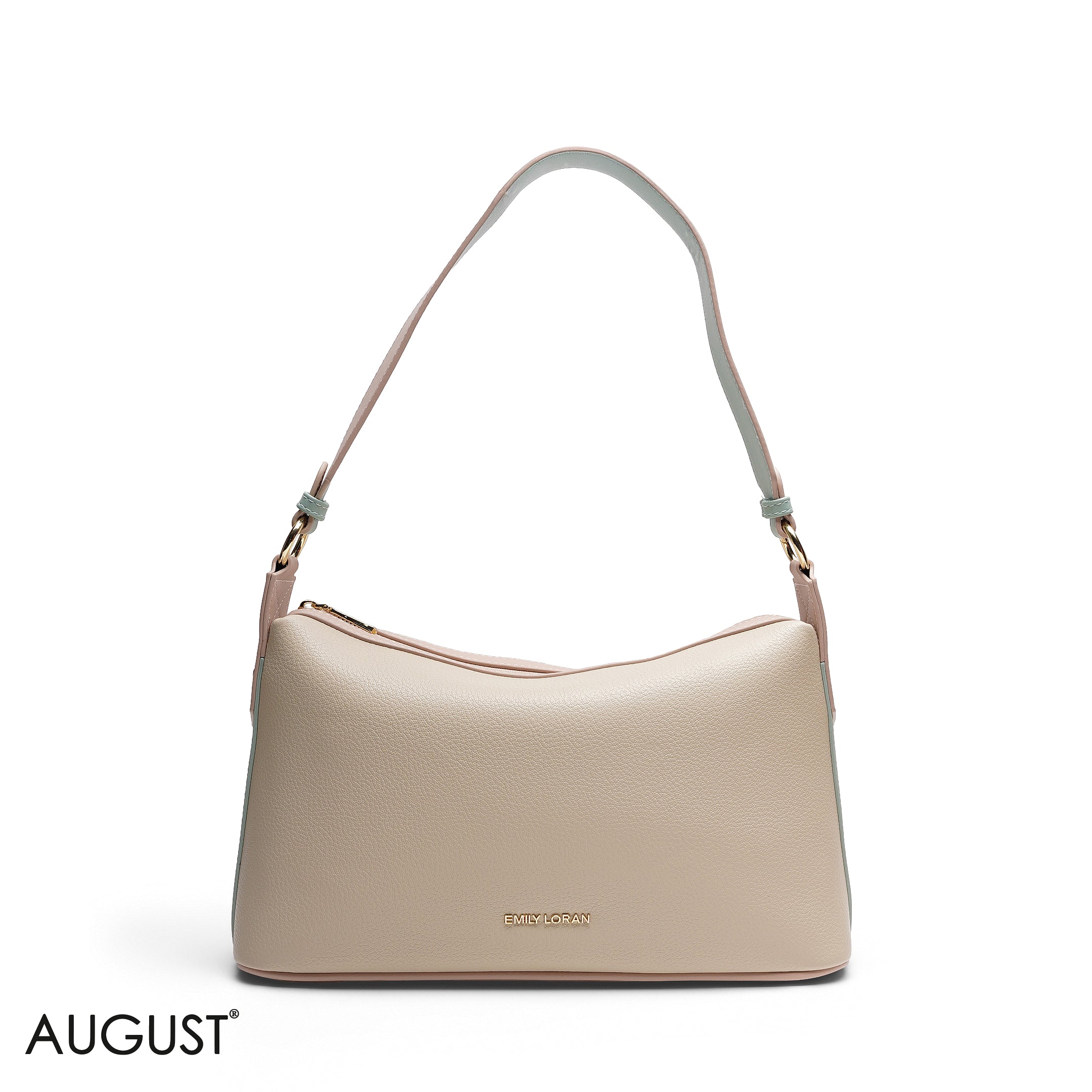 GRAINED RECTANGULAR SHOULDER BAG