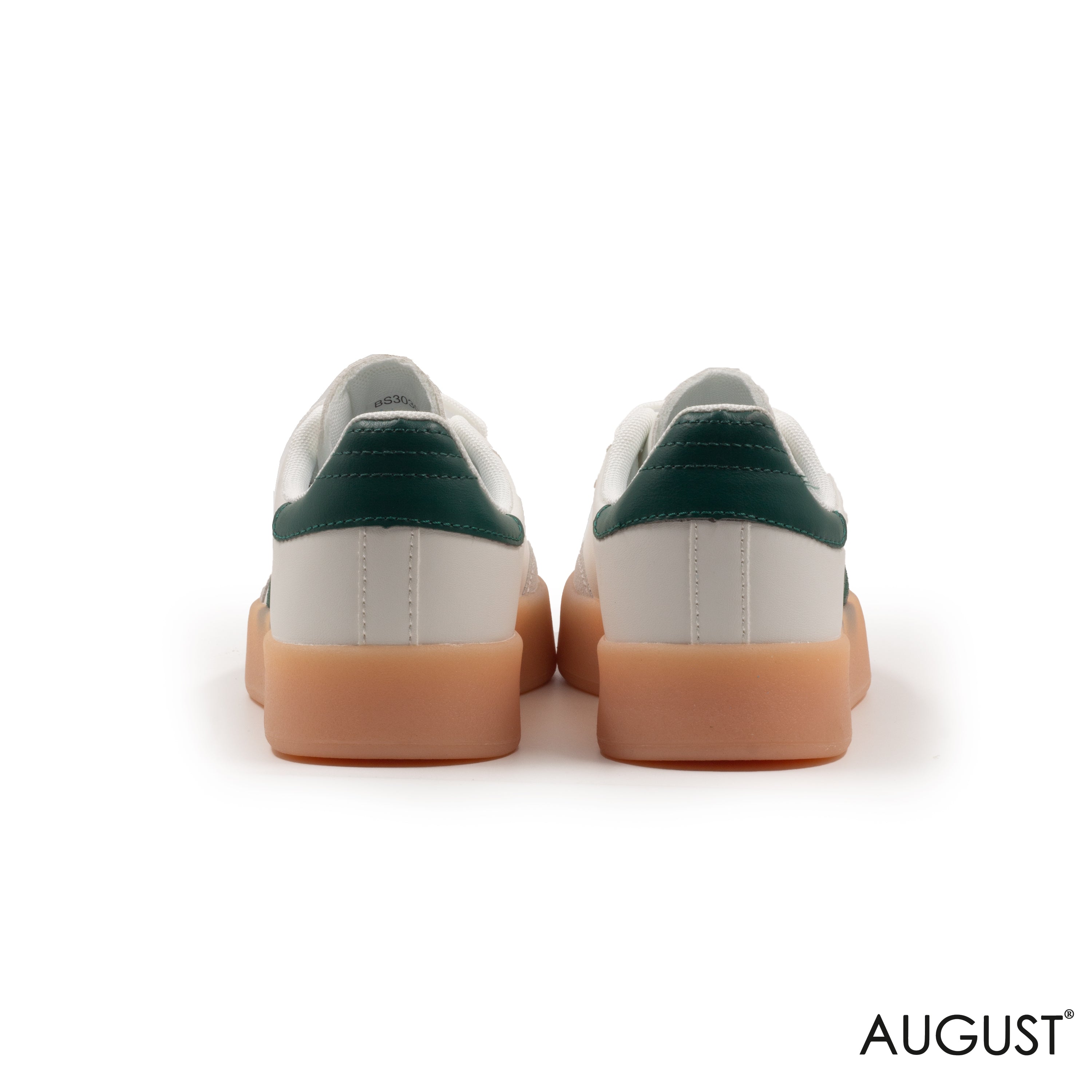 LEATHER SNEAKERS SPORTY STRIPE RUBBER SOLE