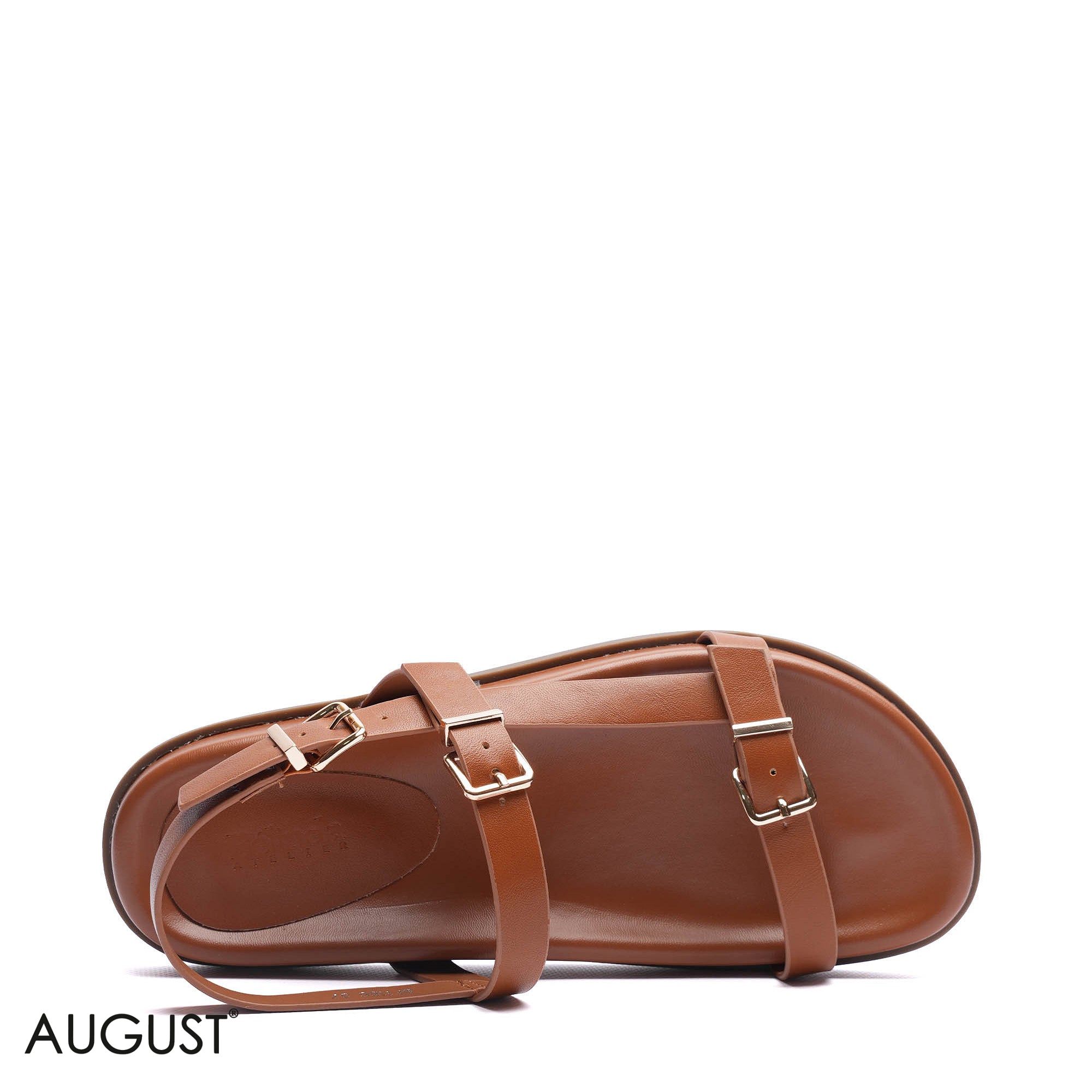 TRIPLE STRAP BUCKLE CASUAL SANDALS