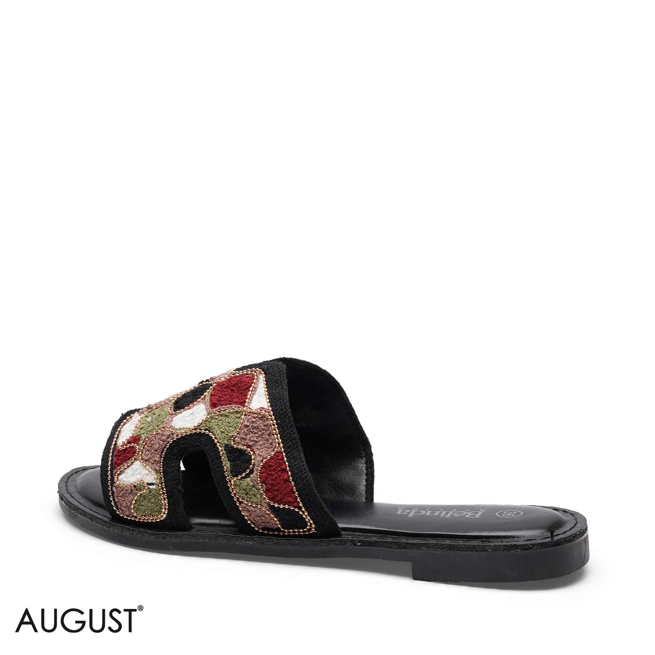EMBROIDERED CUTOUT TEXTILE SLIPPERS