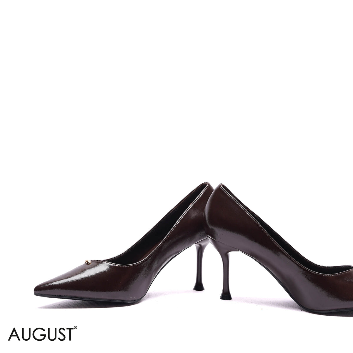 METAL-ACCENT POINTED HIGH PUMPS
