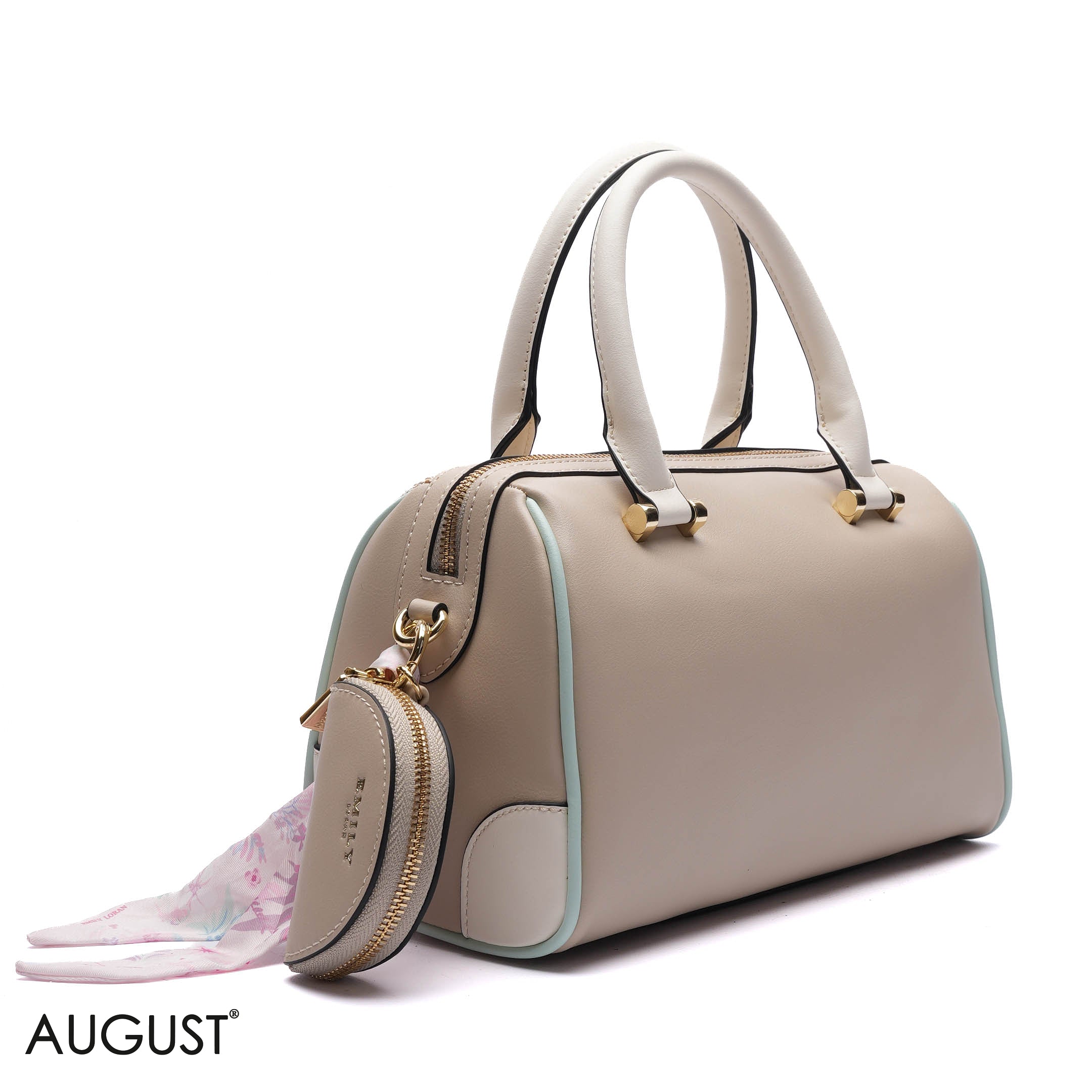 TEXTURED PANELLED BARREL BAG