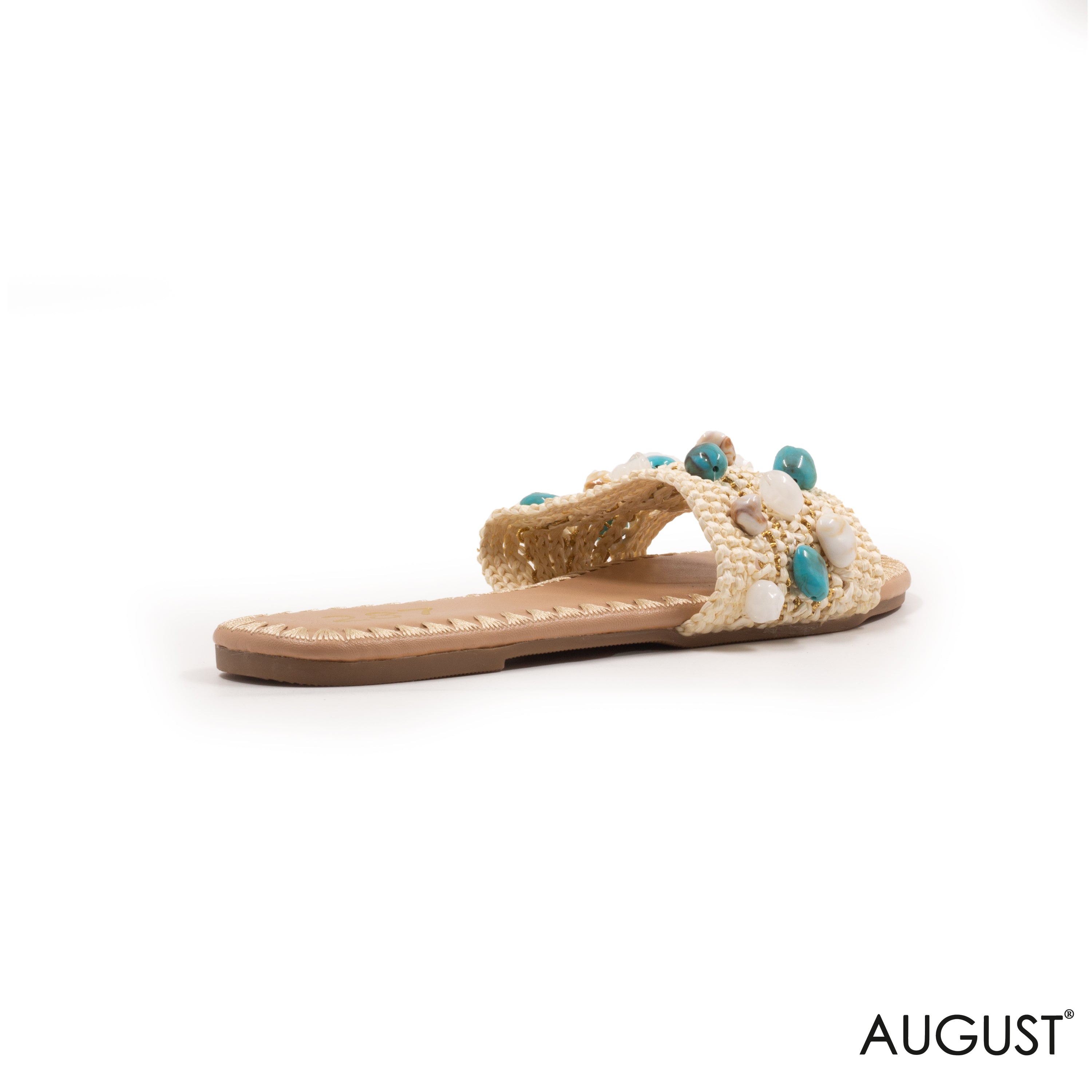 WOVEN STRAPS FLAT SLIPPERS WITH DETAILS SHELLS