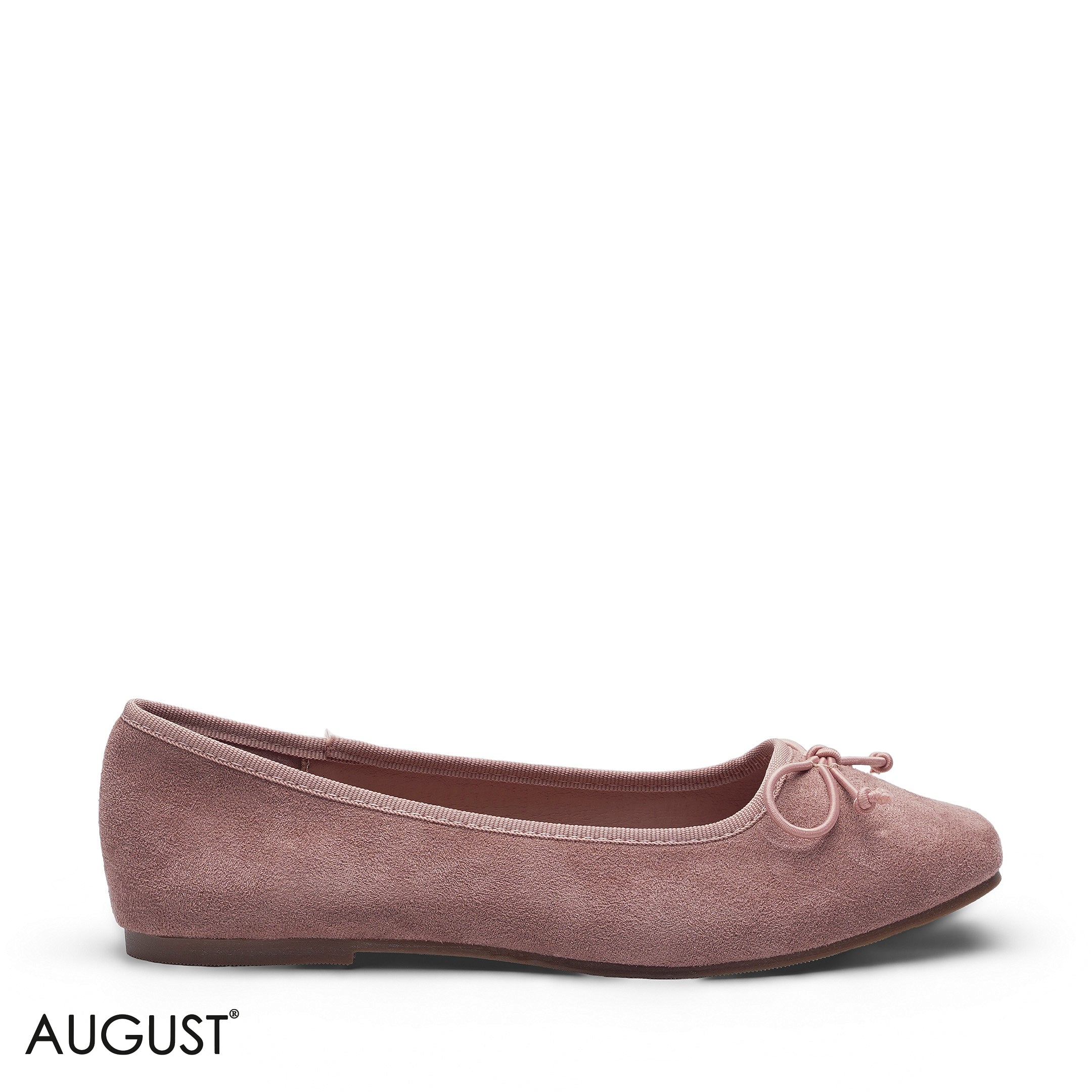 ELEGANT PINK SUEDE KNOT FLAT