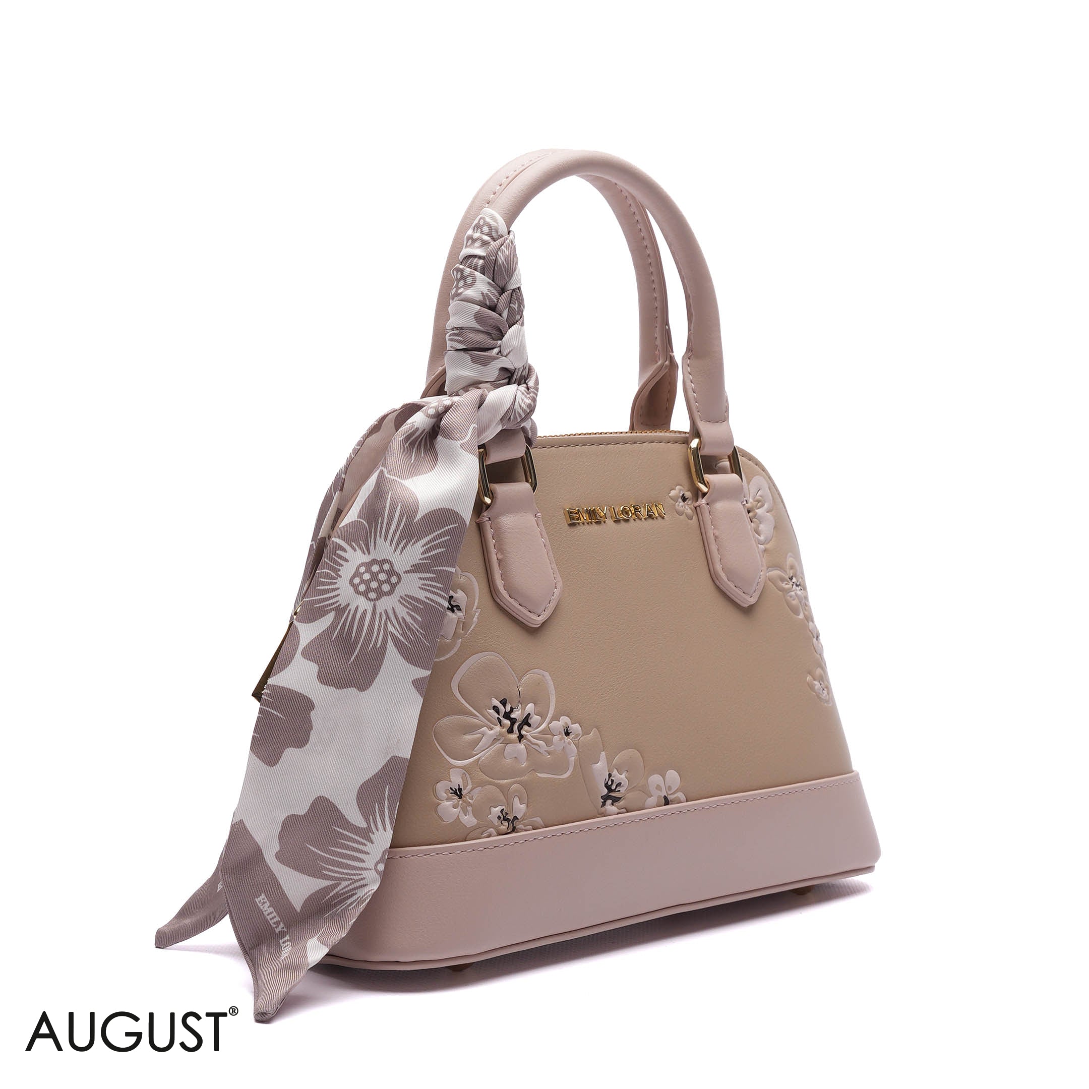 FLORAL DOME HANDBAG WITH SCARF