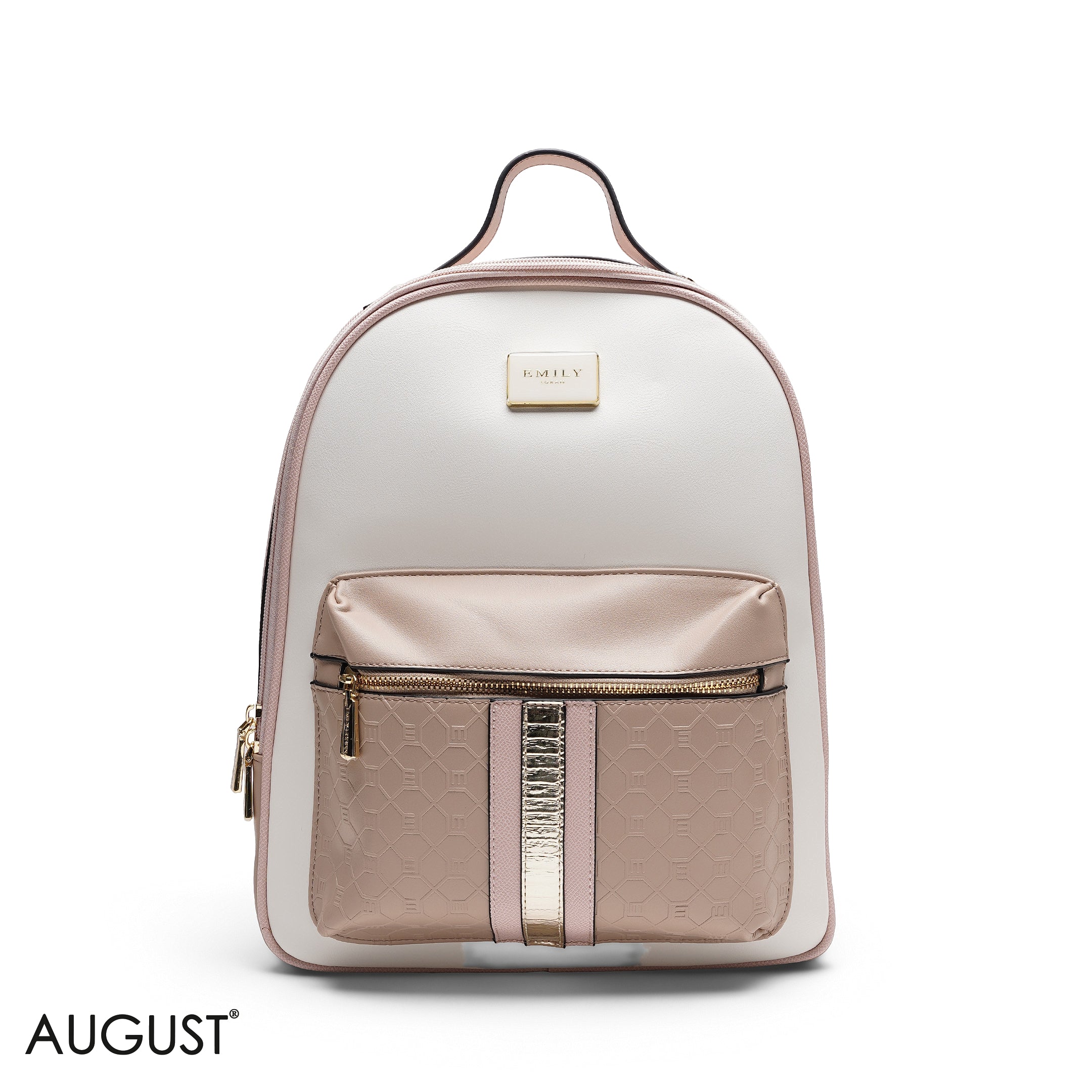 EMBOSSED PANELLED BACKPACK