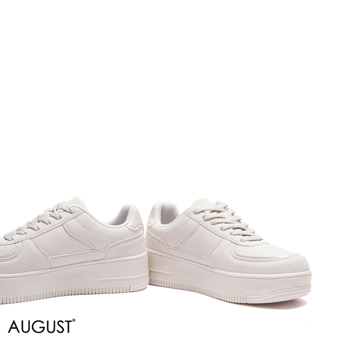 SUEDE METALLIC-TRIM PLATFORM SNEAKERS