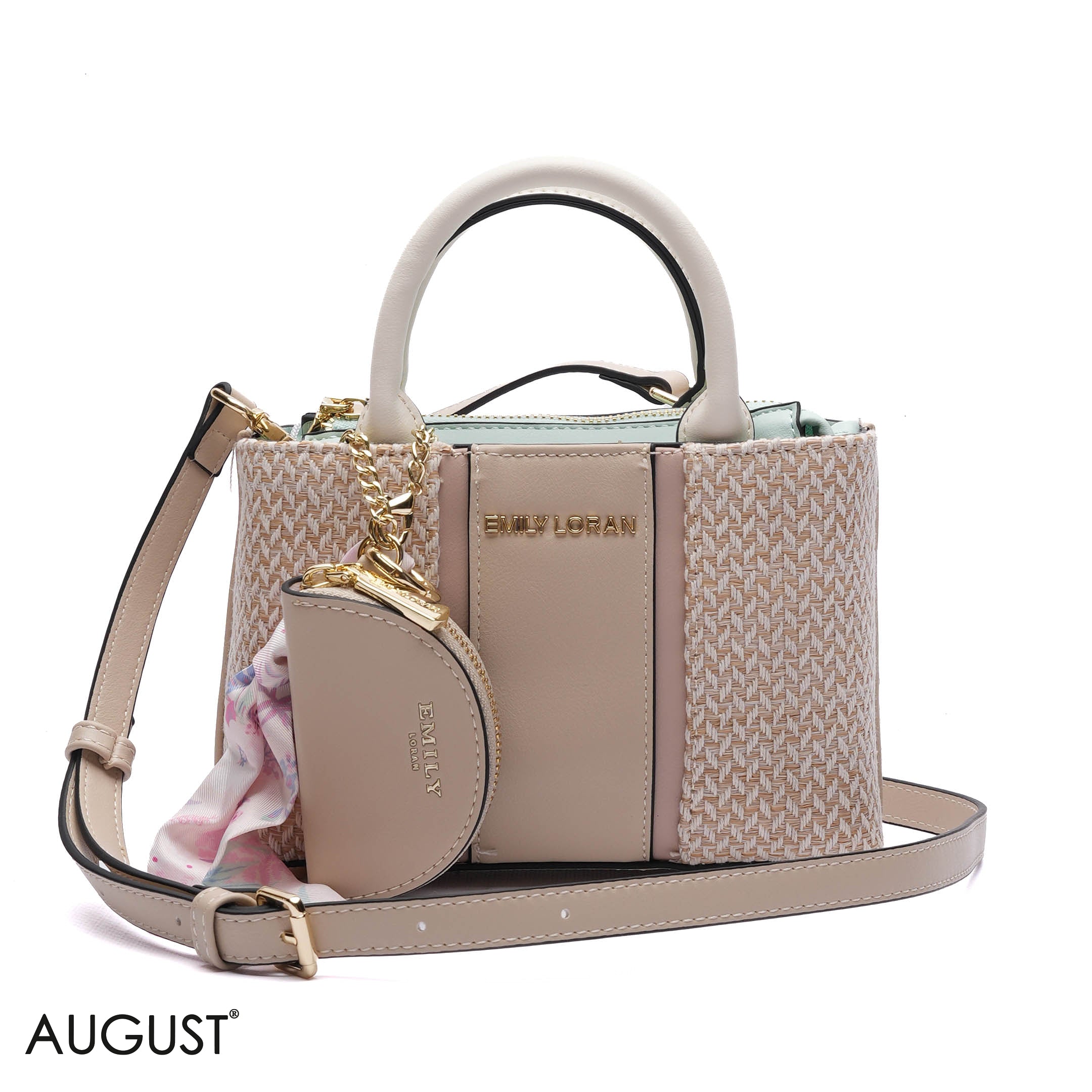 PANELLED HANDBAG WITH COIN POUCH - SMALL