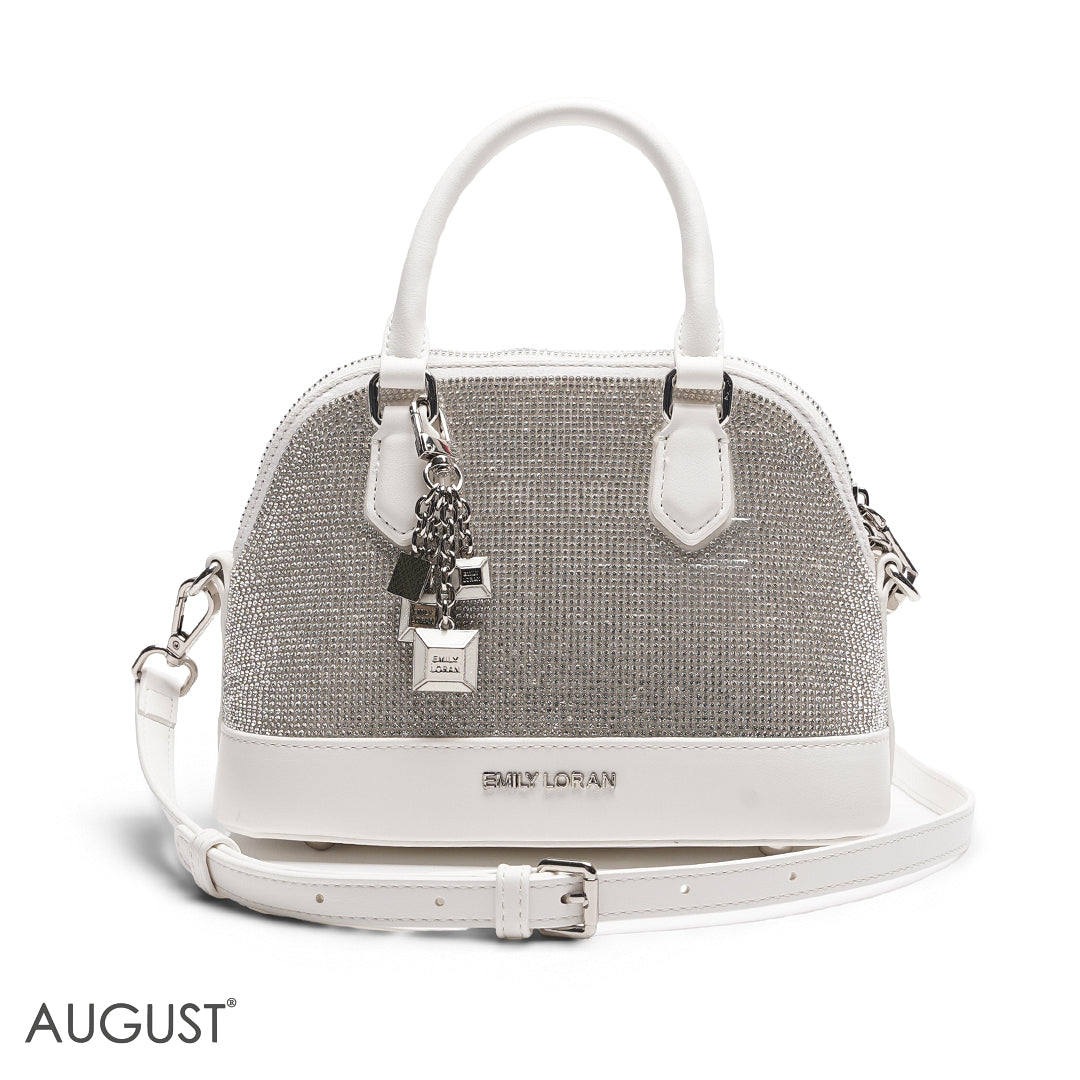 SILVER GLITTER DOME BAG