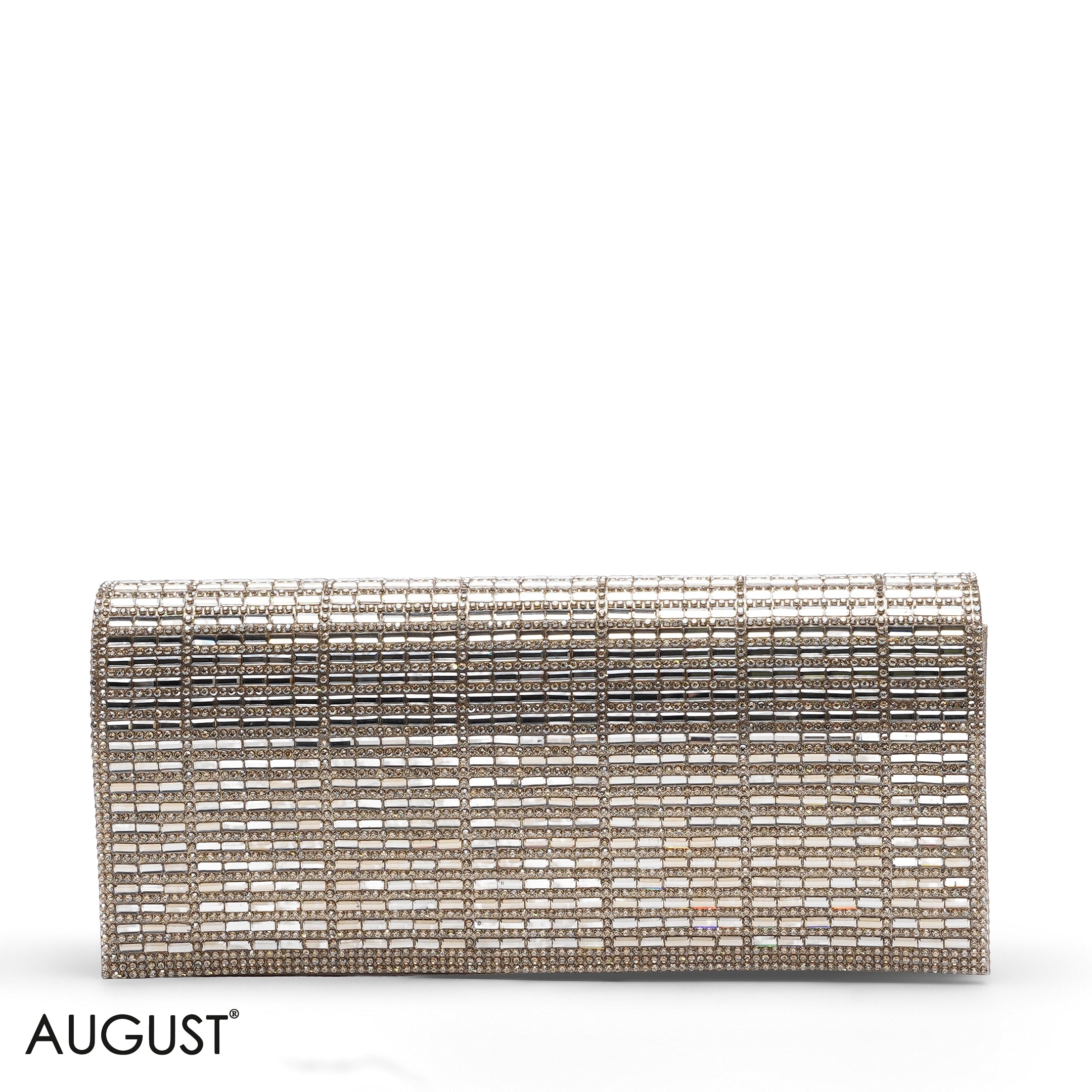 GOLD SHIMMERING CRYSTAL EVENING CLUTCH